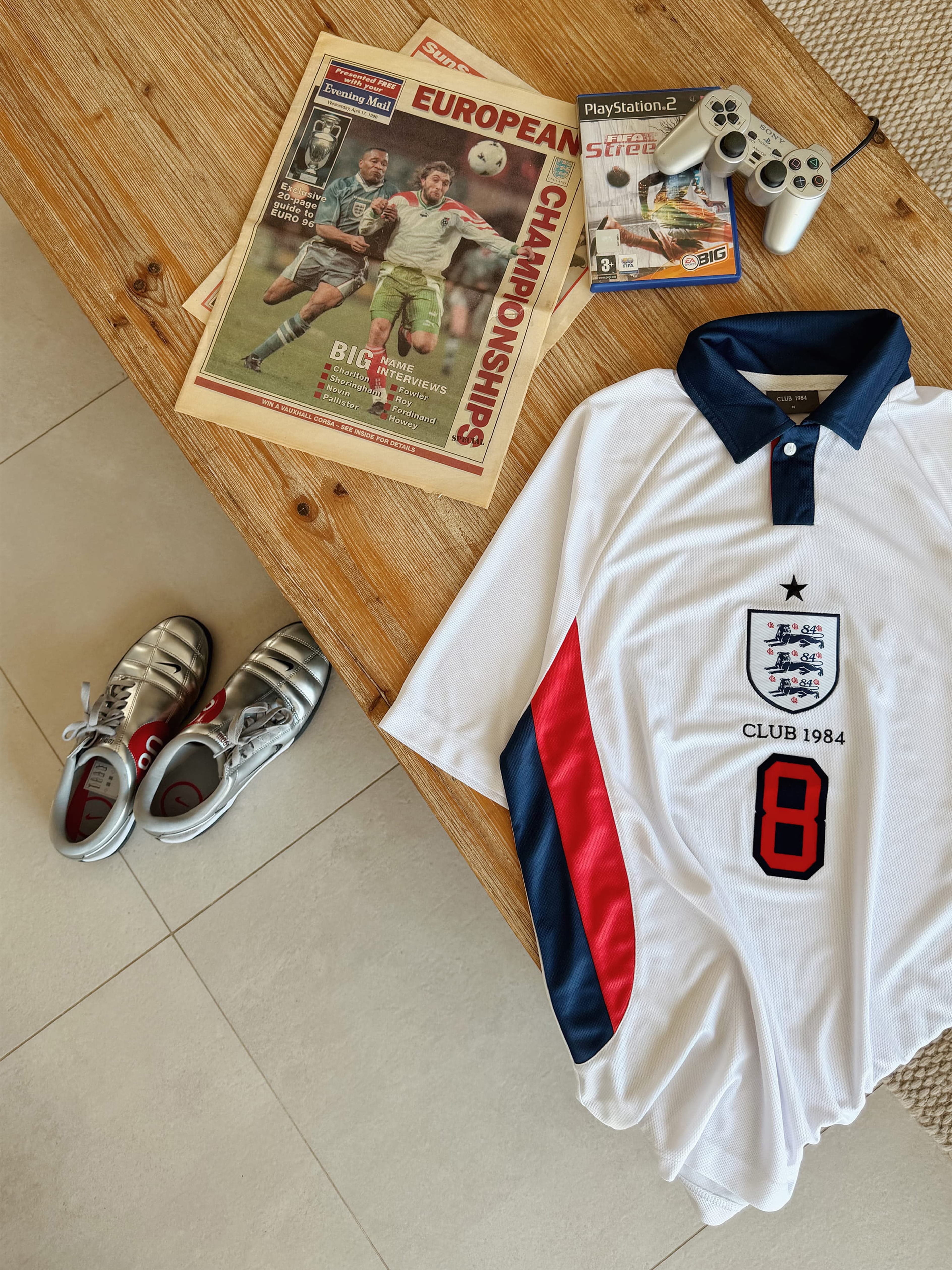 CLUB 1984. 1984 Football Jersey - White T-Shirt