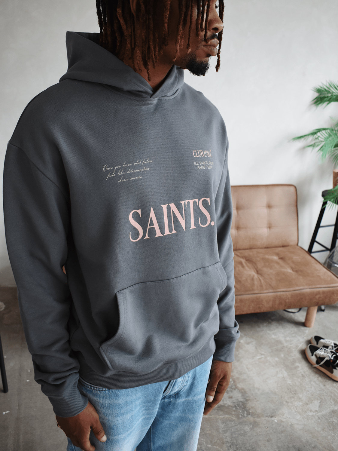 CLUB 1984. Artisian Hoodie - Steel Grey Hoodie