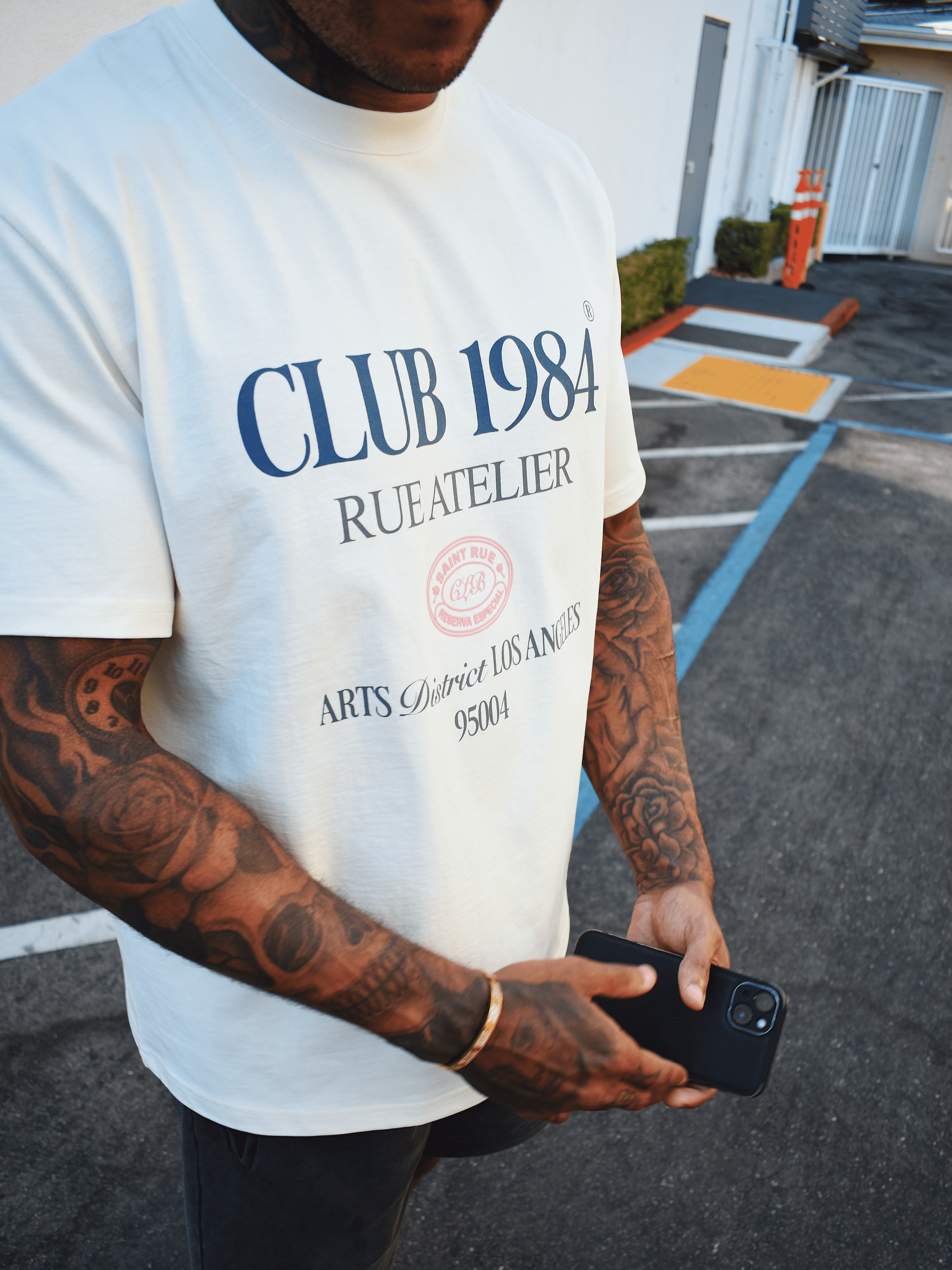 CLUB 1984. Arts District T-shirt - Off White T-Shirt