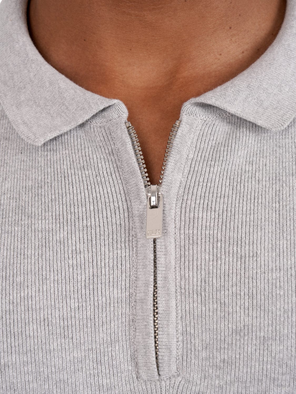 CLUB 1984. Atelier Knit Polo - Grey Polo Shirts