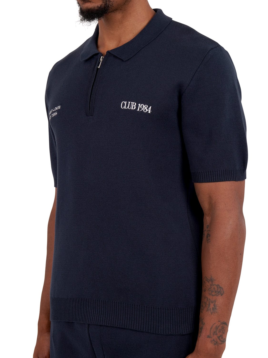 CLUB 1984. Atelier Knit Polo - Navy Polo Shirts