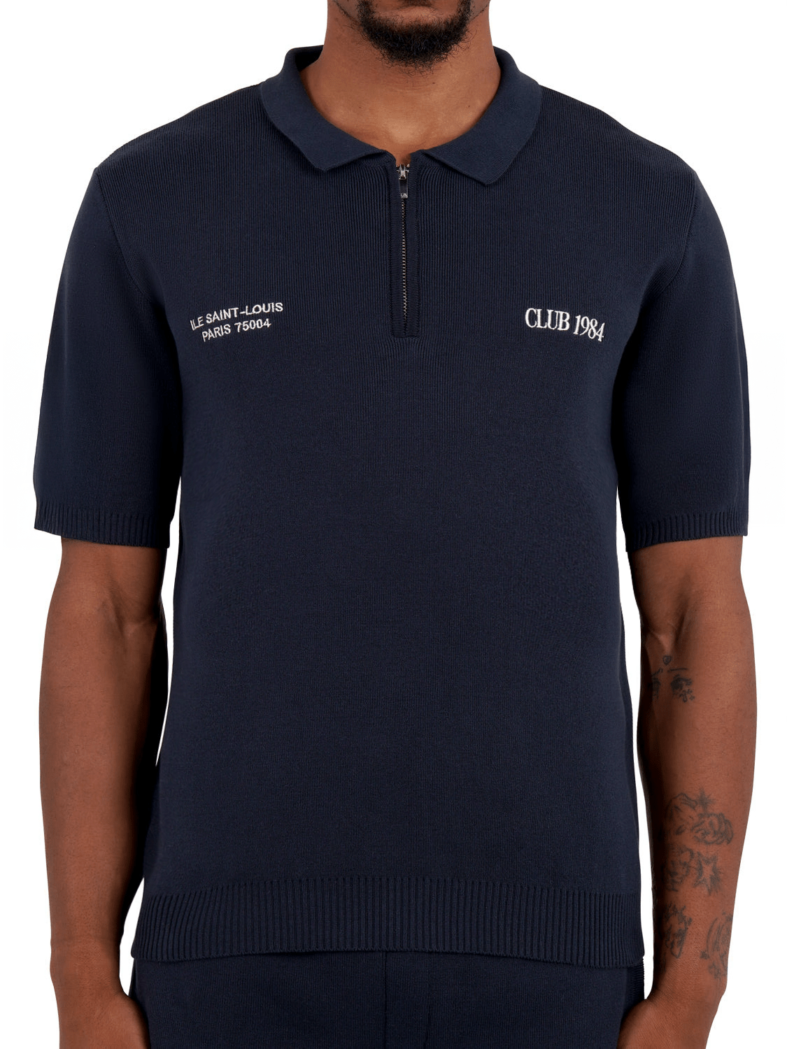 CLUB 1984. Atelier Knit Polo - Navy Polo Shirts
