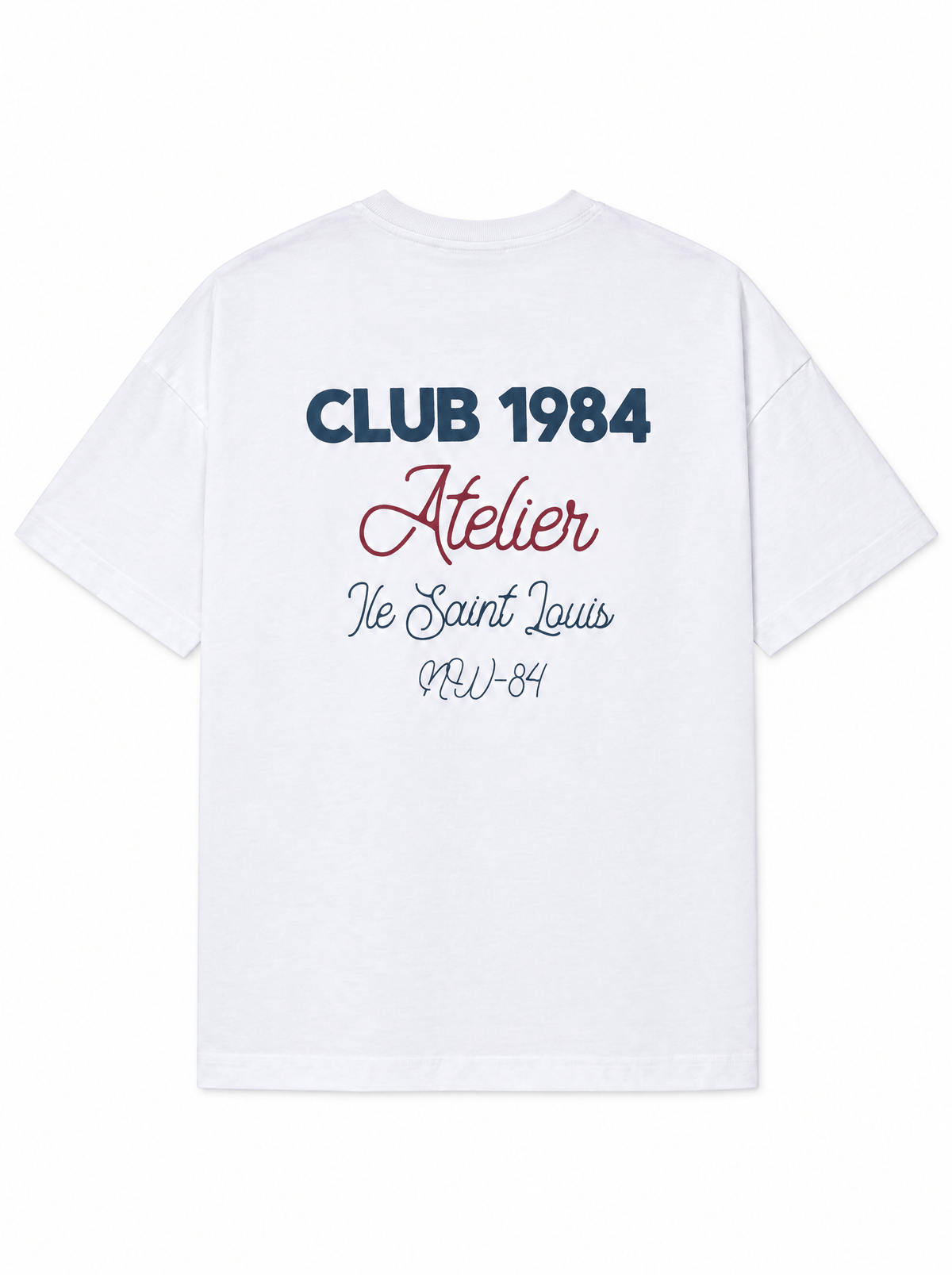 CLUB 1984. Atelier Script T-shirt - White T-Shirt