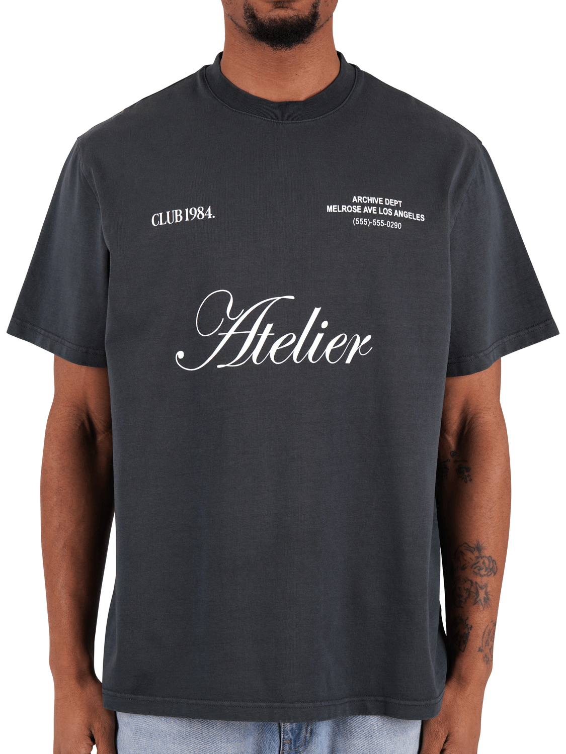 CLUB 1984. Atelier T-shirt - Washed Grey T-Shirt