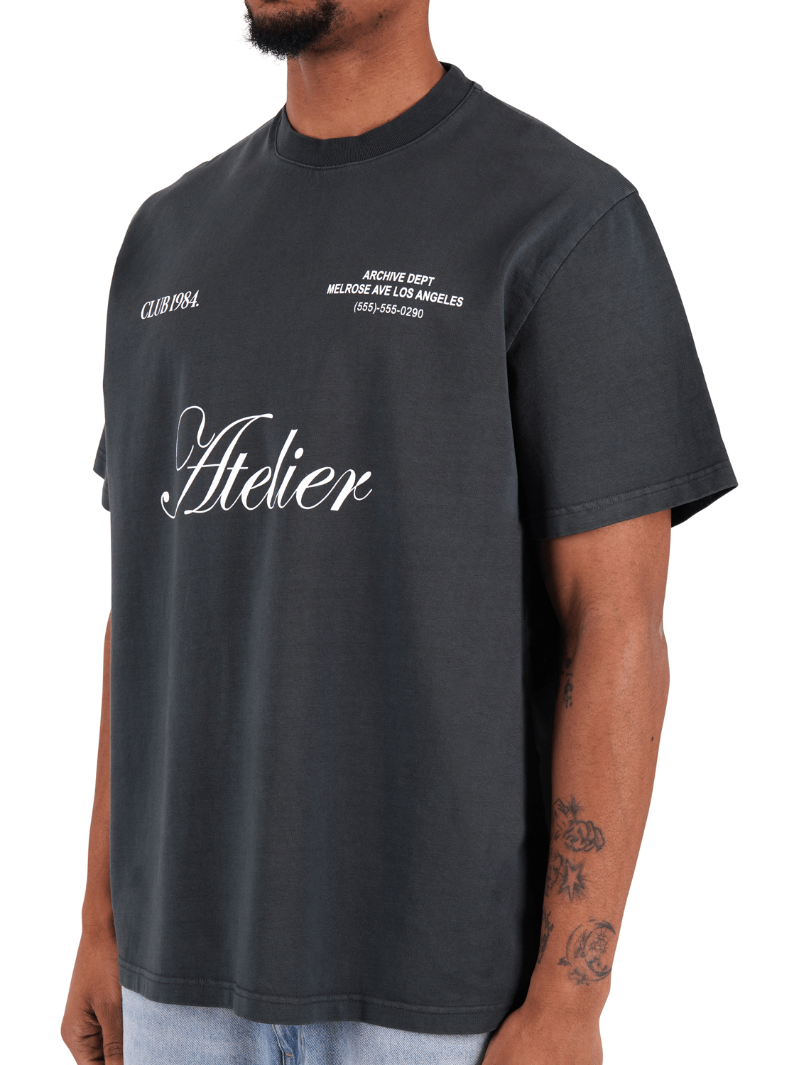 CLUB 1984. Atelier T-shirt - Washed Grey T-Shirt