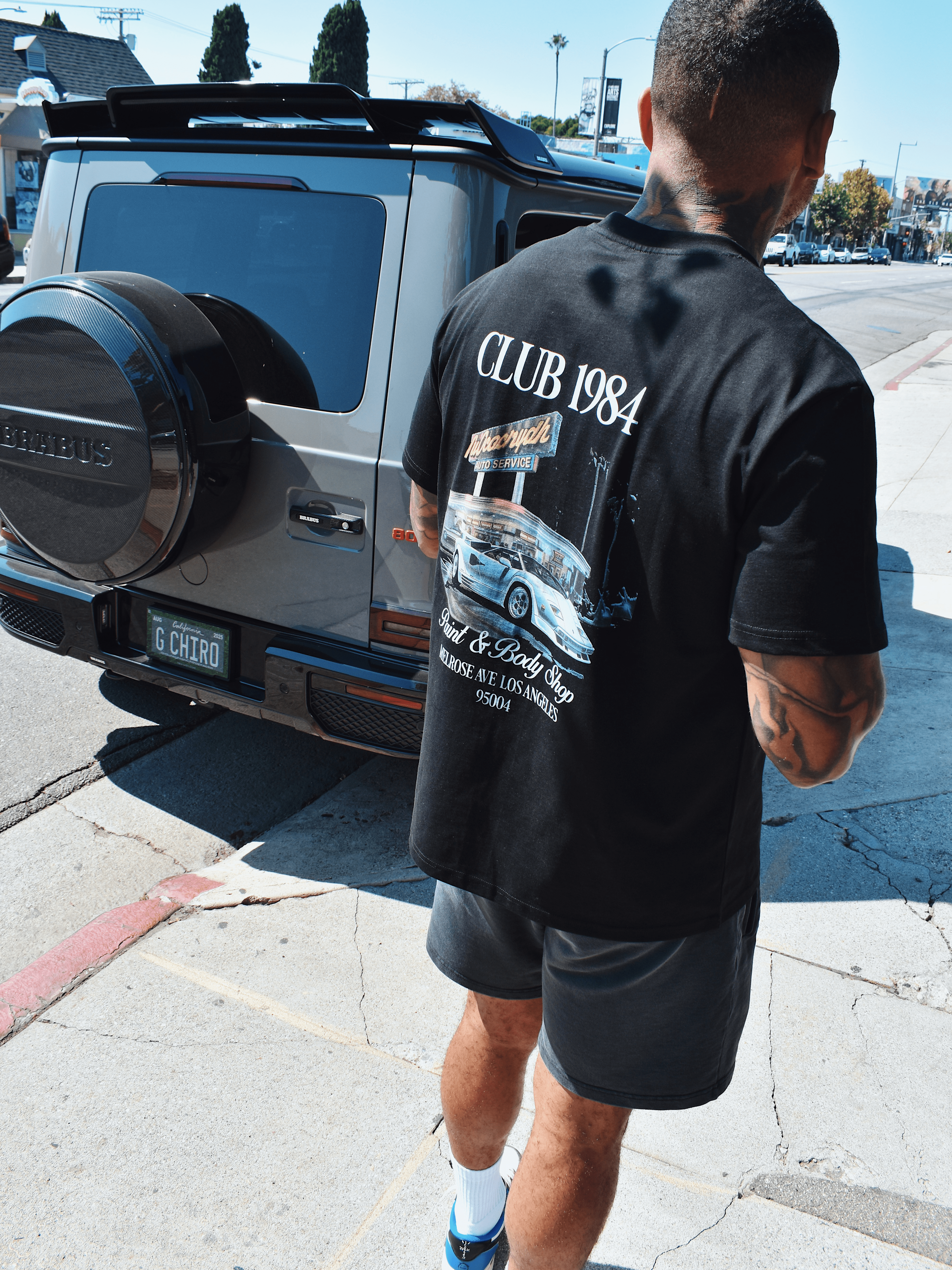 CLUB 1984. Body Shop T-shirt - Black T-Shirt