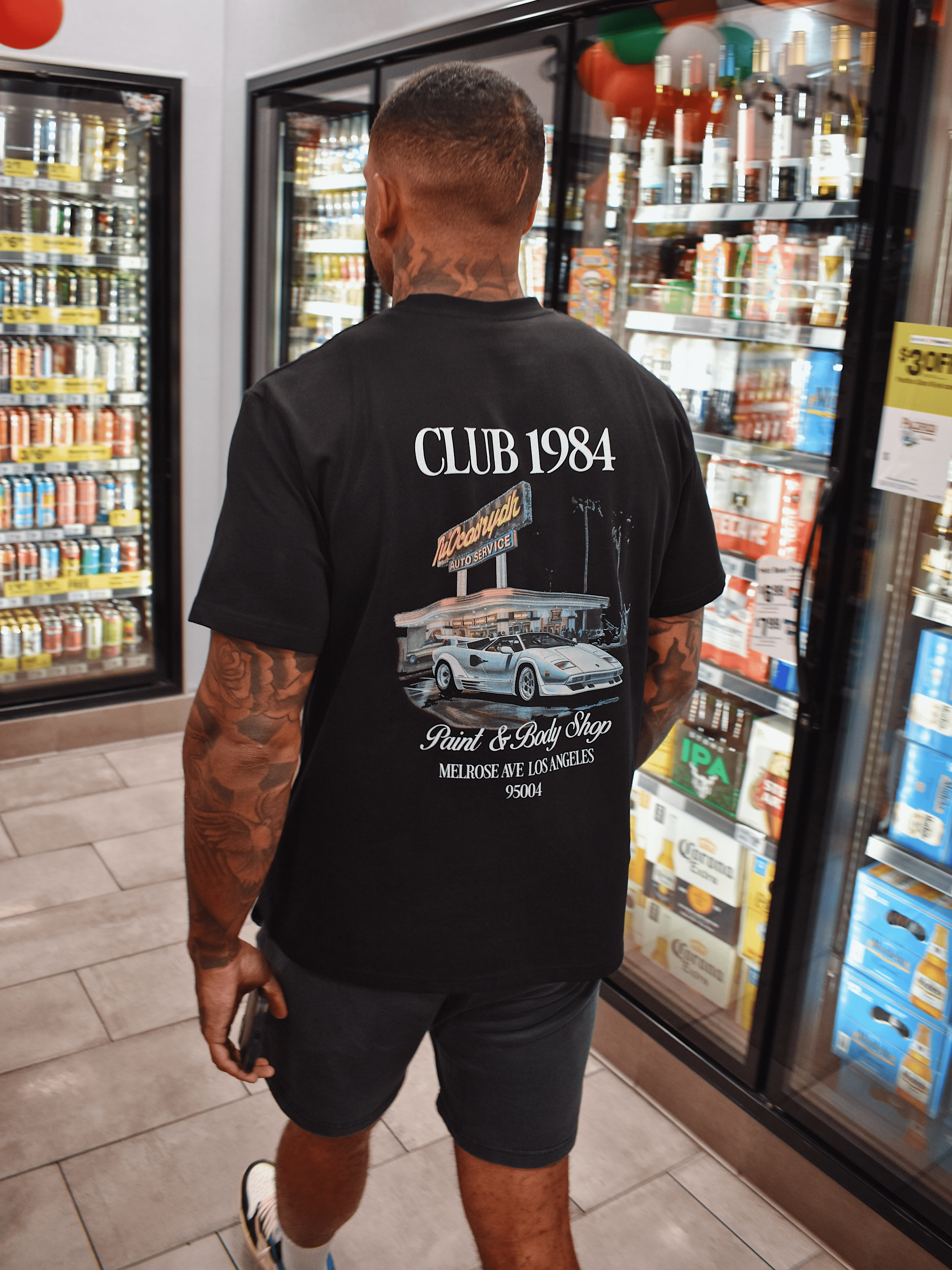 CLUB 1984. Body Shop T-shirt - Black T-Shirt