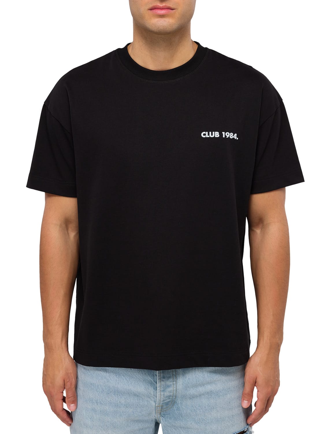 CLUB 1984. Burn Out T-shirt - Black T-Shirt