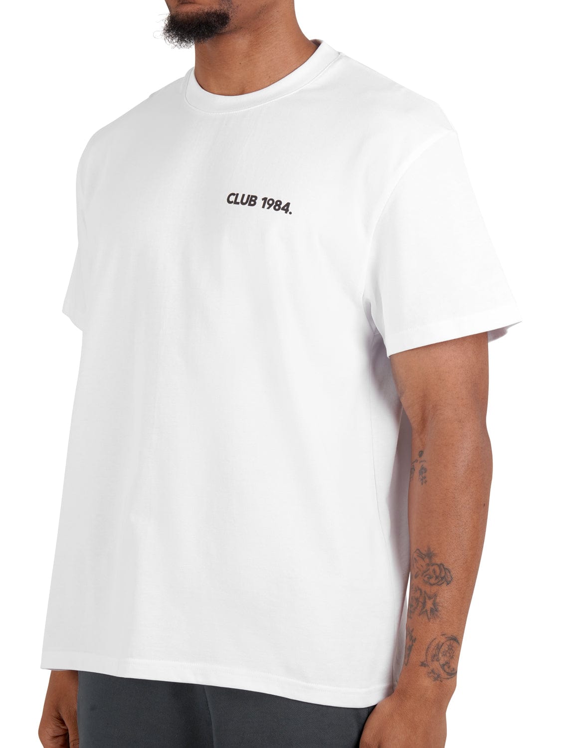 CLUB 1984. Burn Out T-shirt - White T-Shirt