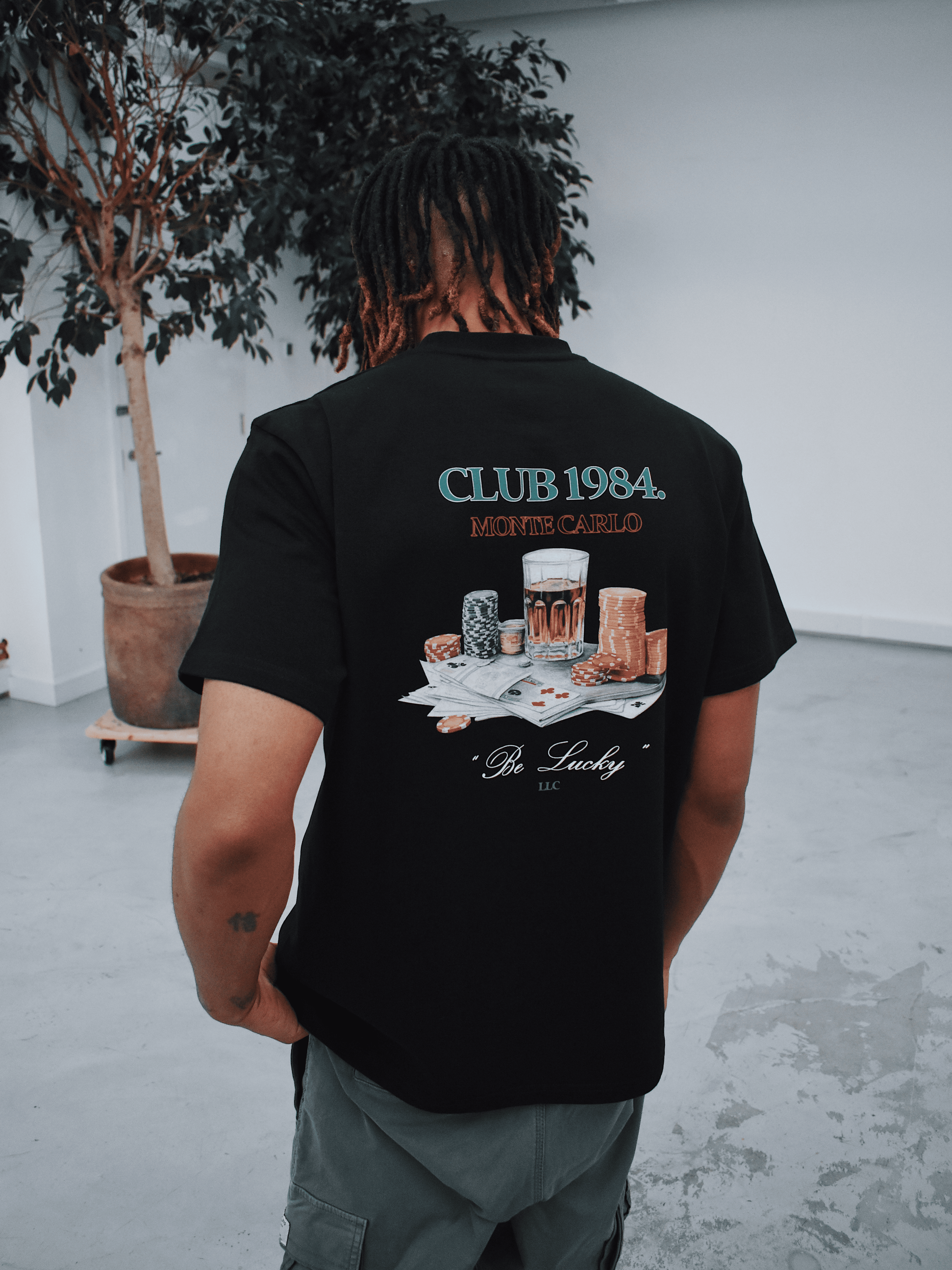 CLUB 1984. Casino T-shirt - Black T-Shirt