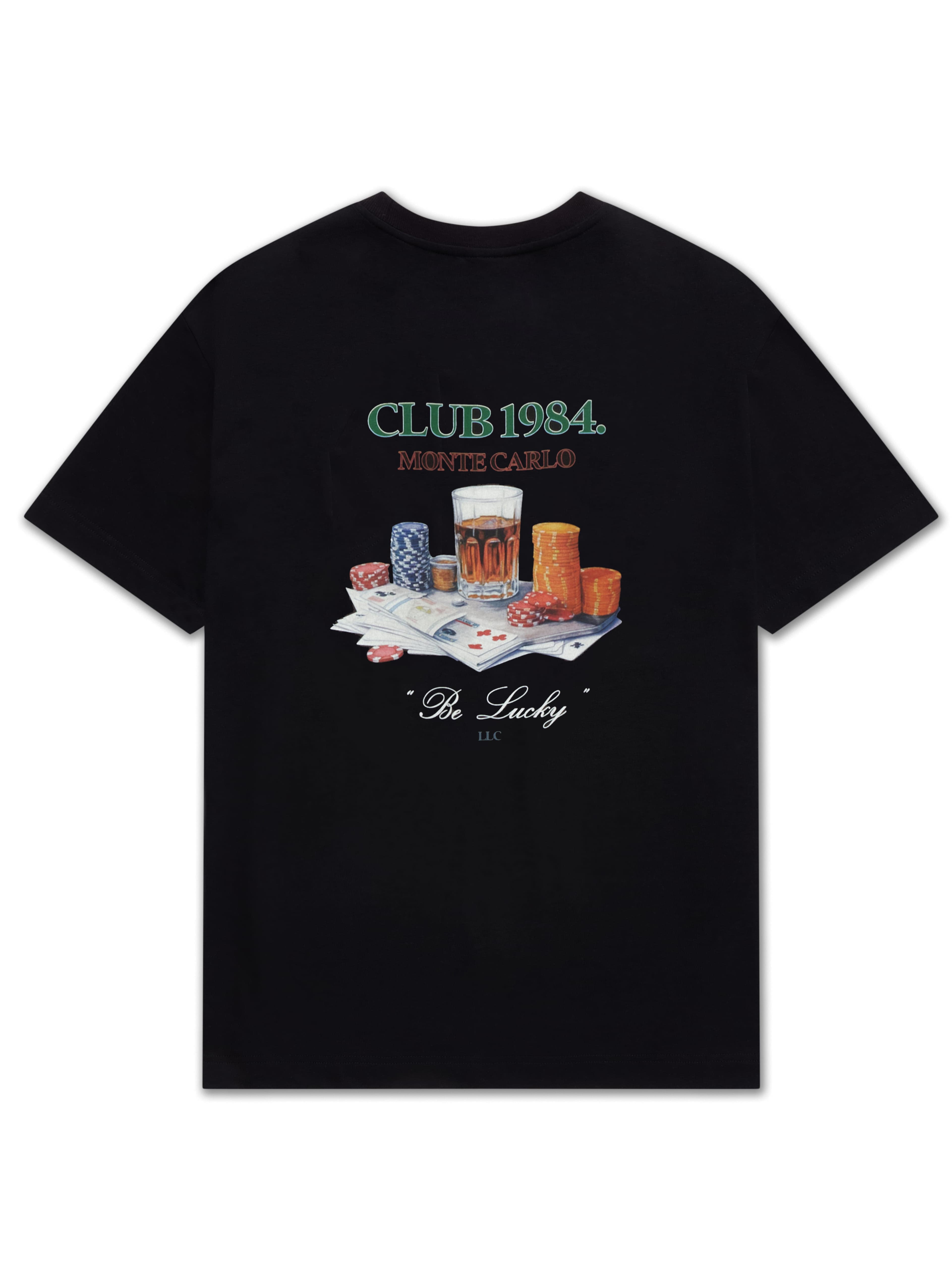 CLUB 1984. Casino T-shirt - Black T-Shirt