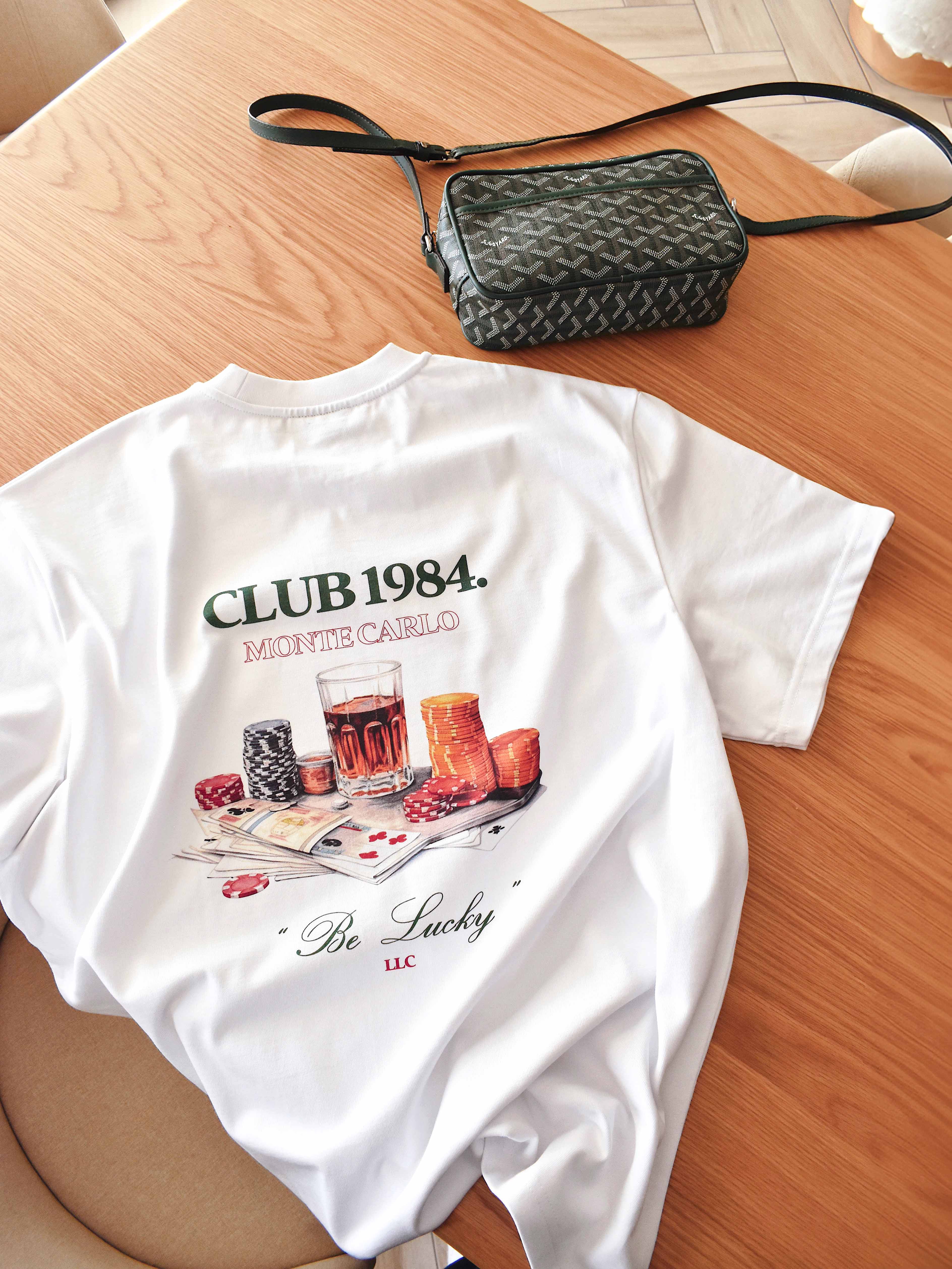 CLUB 1984. Casino T-shirt - White T-Shirt