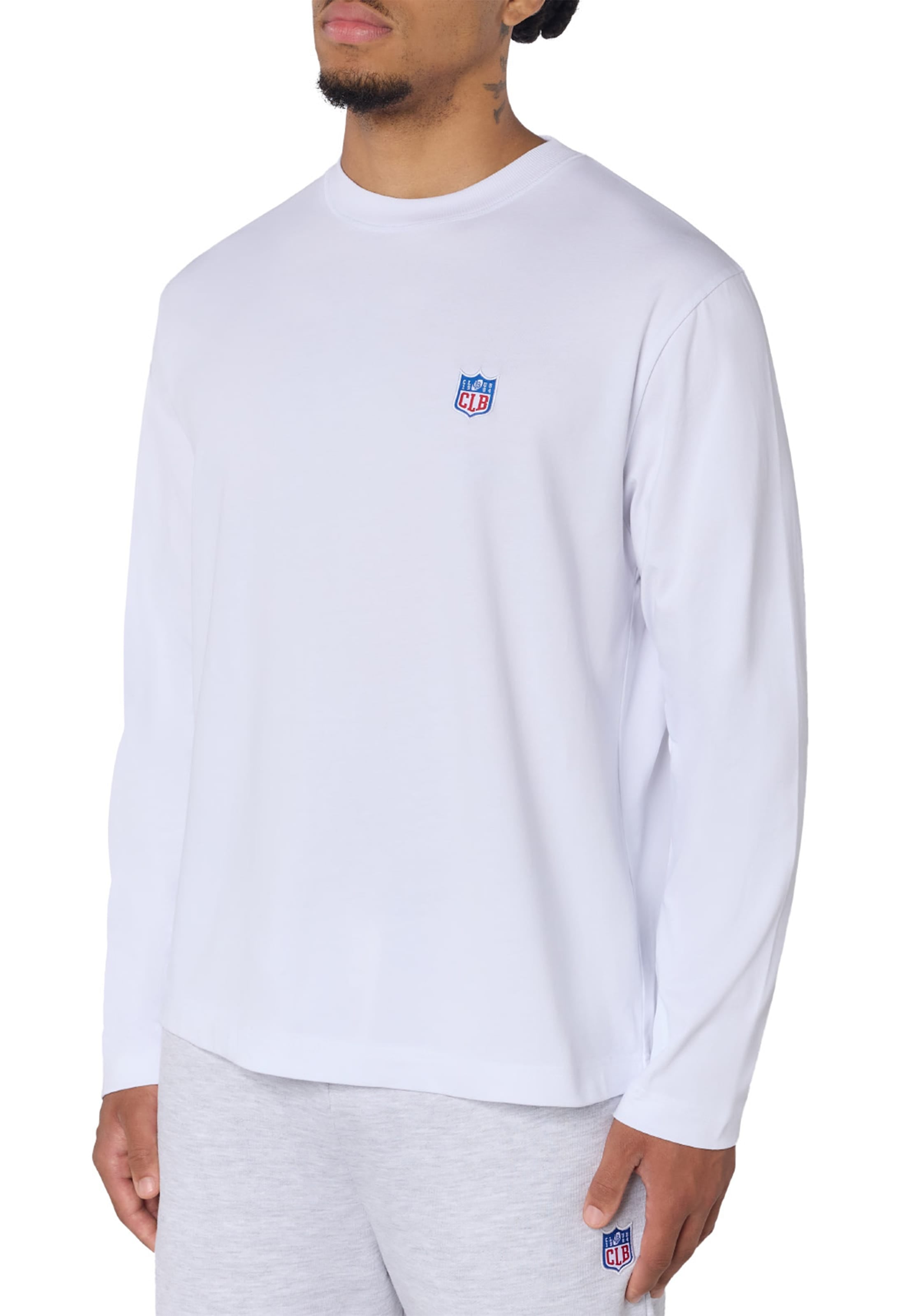 CLUB 1984. CLB Emblem LS T-shirt - White T-Shirt