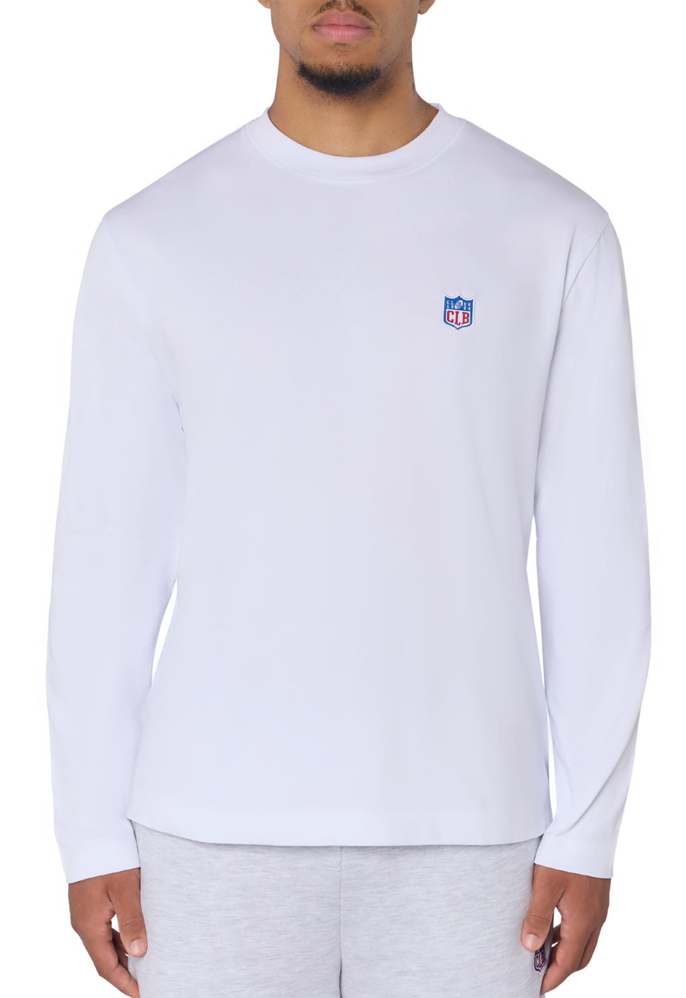 CLUB 1984. CLB Emblem LS T-shirt - White T-Shirt