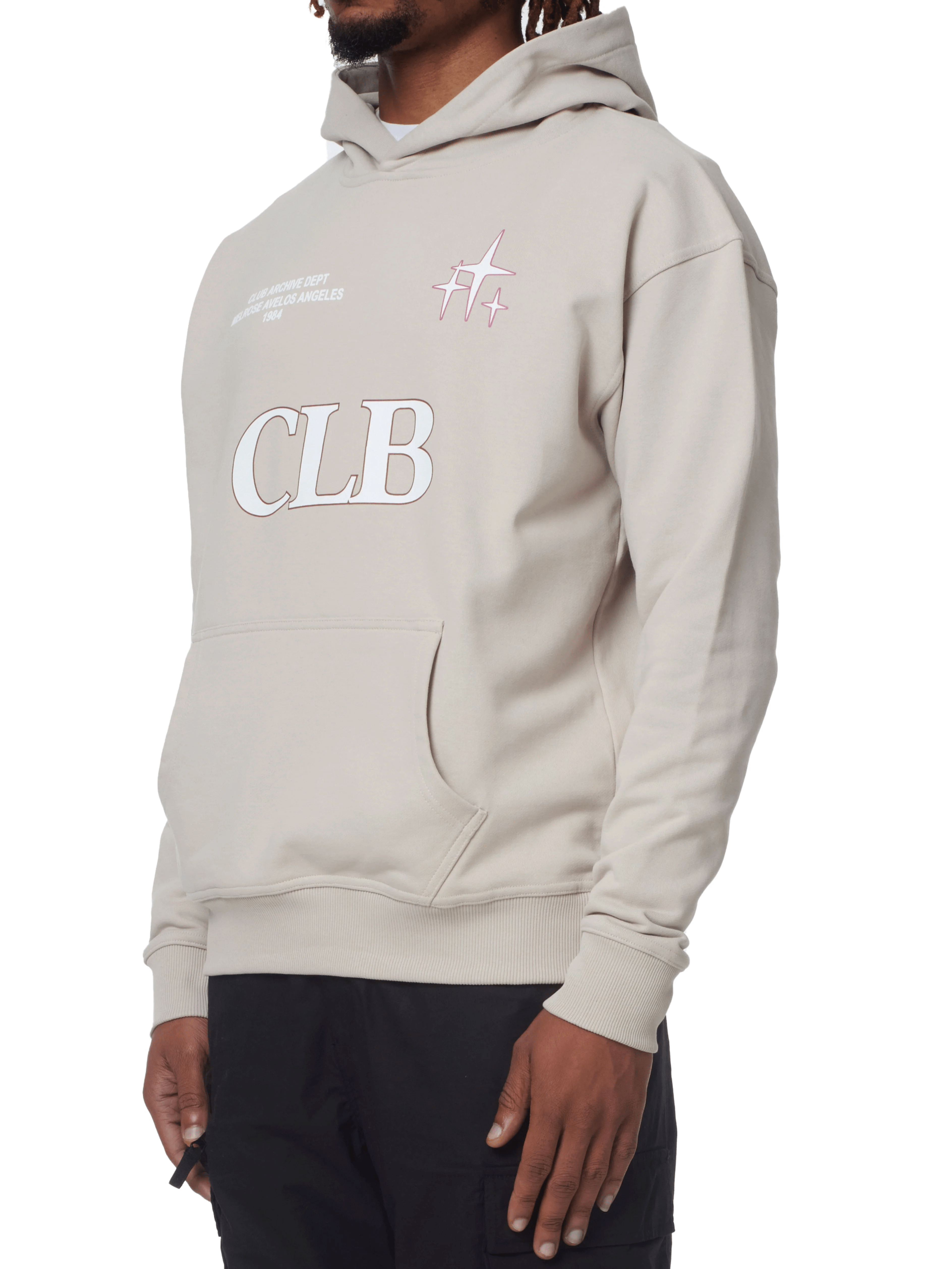 CLUB 1984 CLB Stars Hoodie - Mocha Hoodie