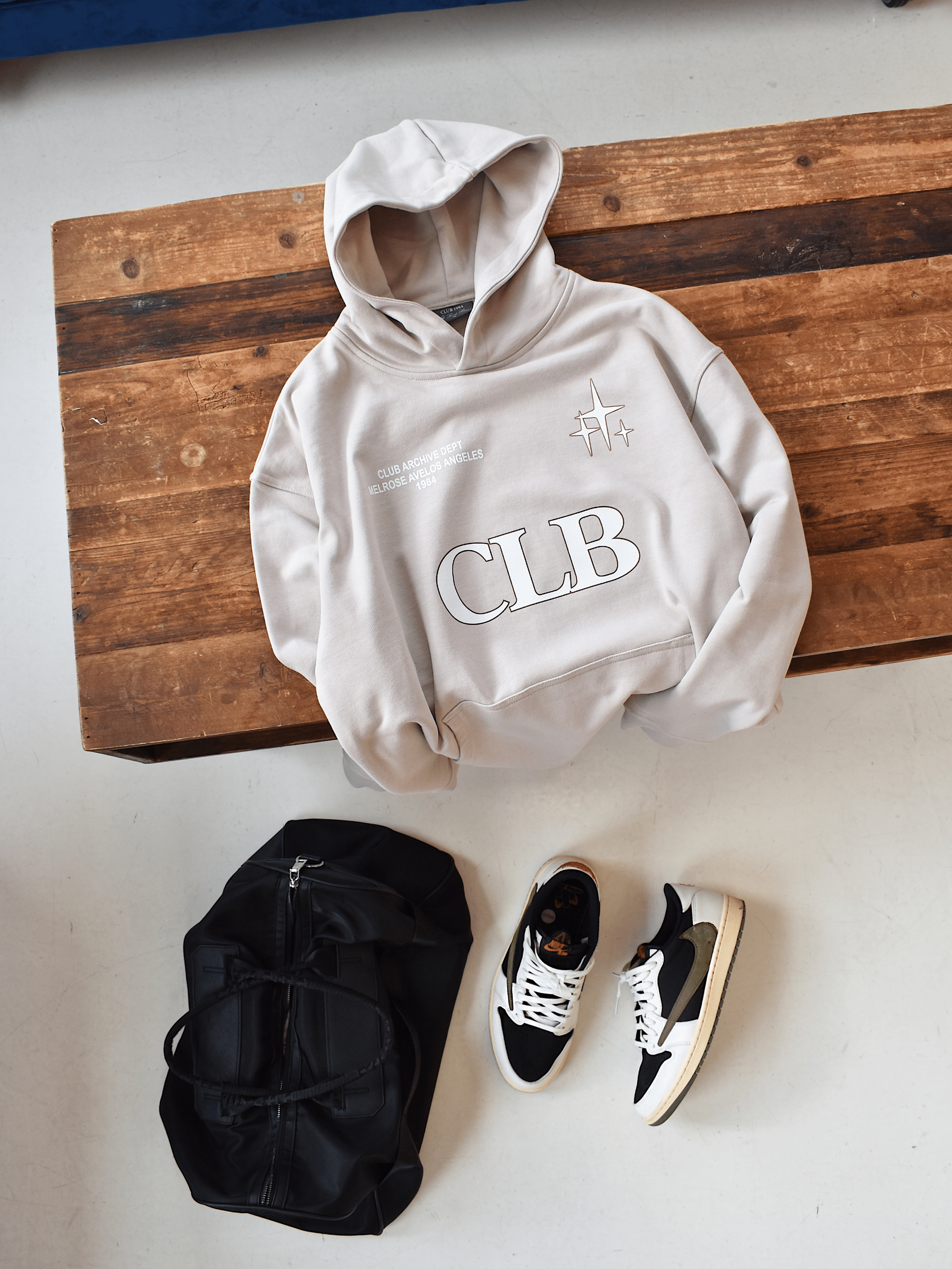 CLUB 1984 CLB Stars Hoodie - Mocha Hoodie