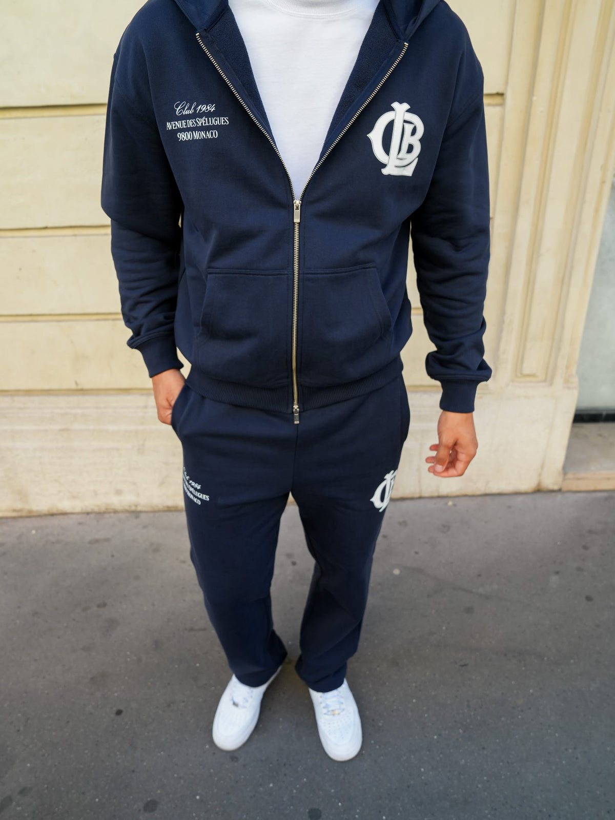 CLUB 1984. CLB Zipped Hoodie - Navy Hoodie