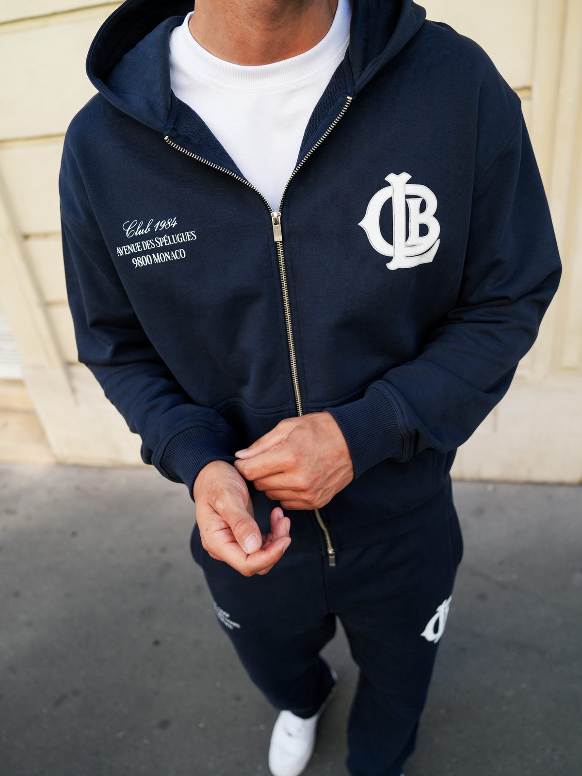 CLUB 1984. CLB Zipped Hoodie - Navy Hoodie
