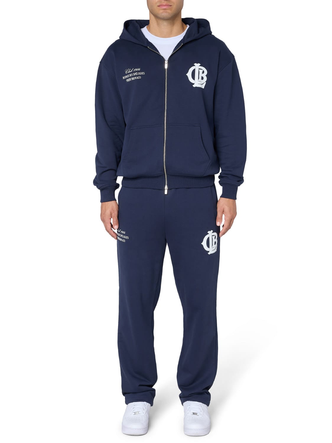 CLUB 1984. CLB Zipped Hoodie - Navy Hoodie