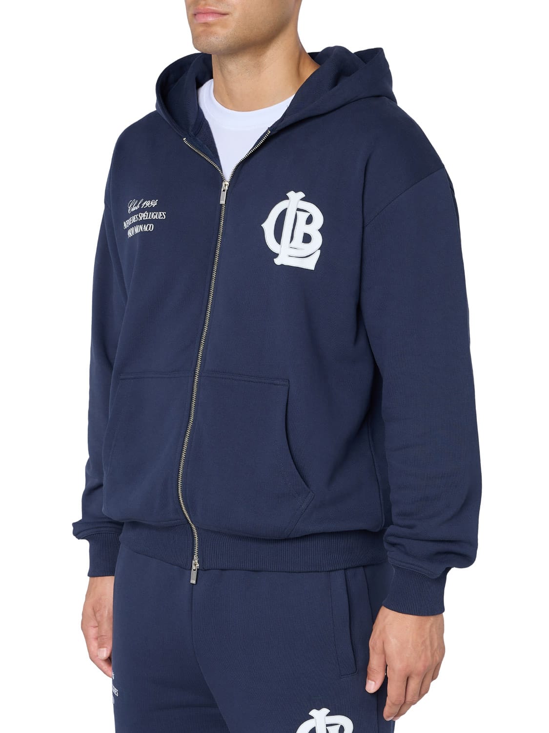 CLUB 1984. CLB Zipped Hoodie - Navy Hoodie
