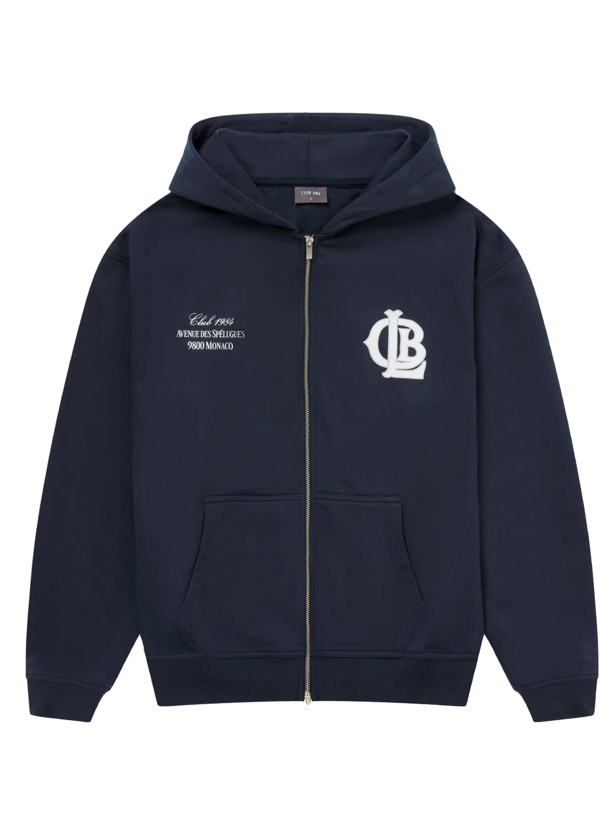 CLUB 1984. CLB Zipped Hoodie - Navy Hoodie