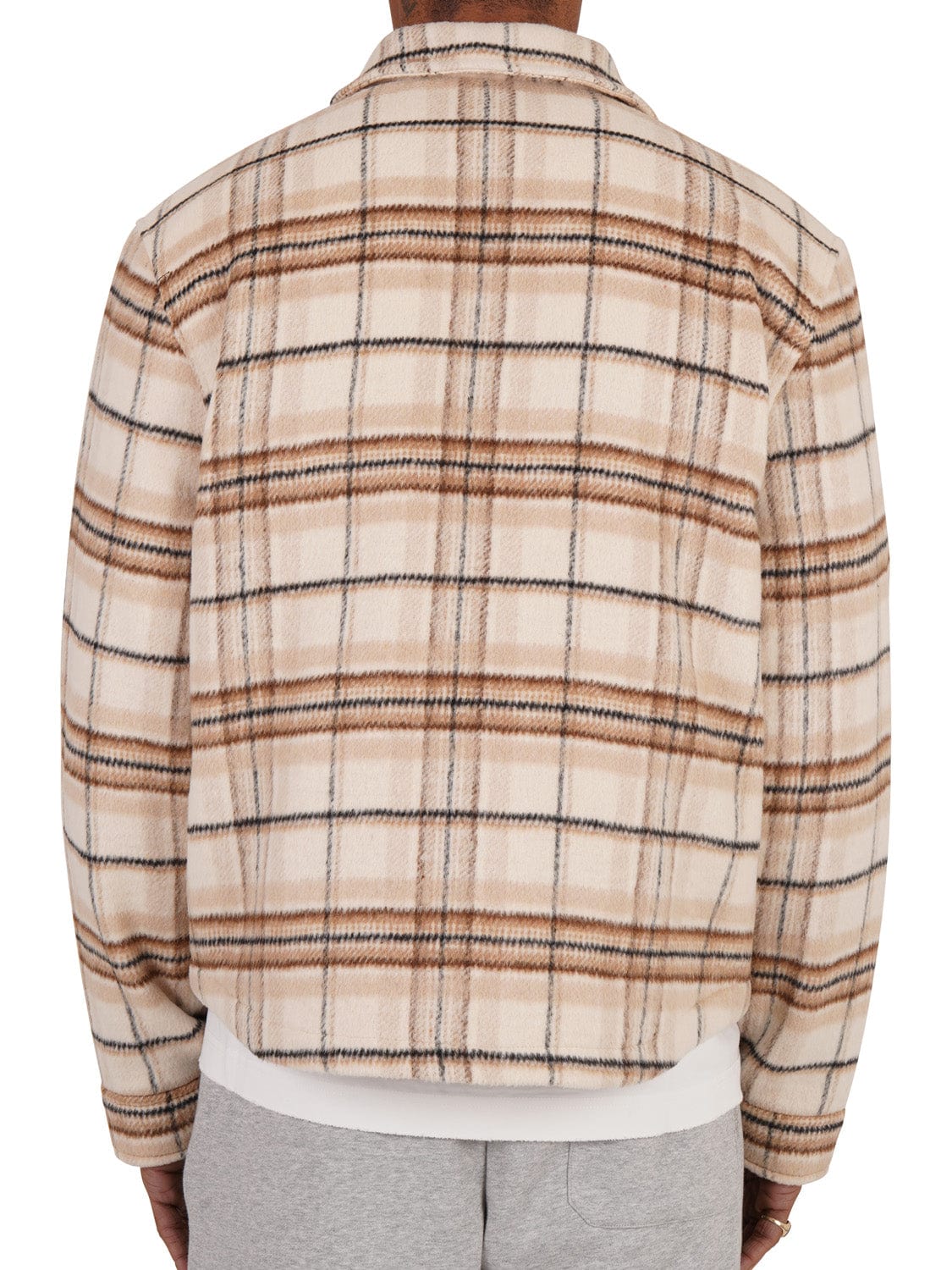 CLUB 1984. Club Checked Jacket - Beige Outerwear