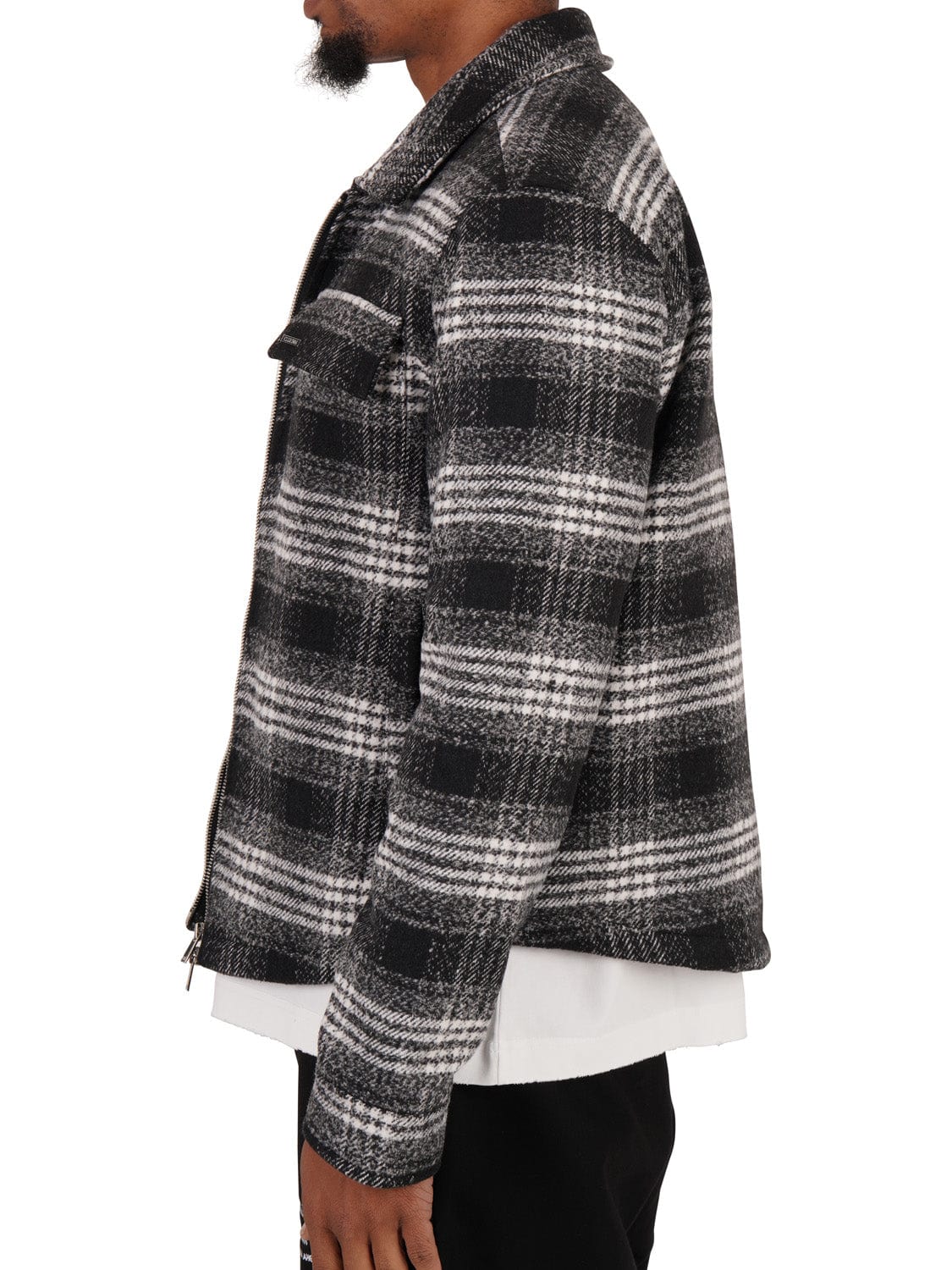 CLUB 1984. Club Checked Jacket - Black Outerwear