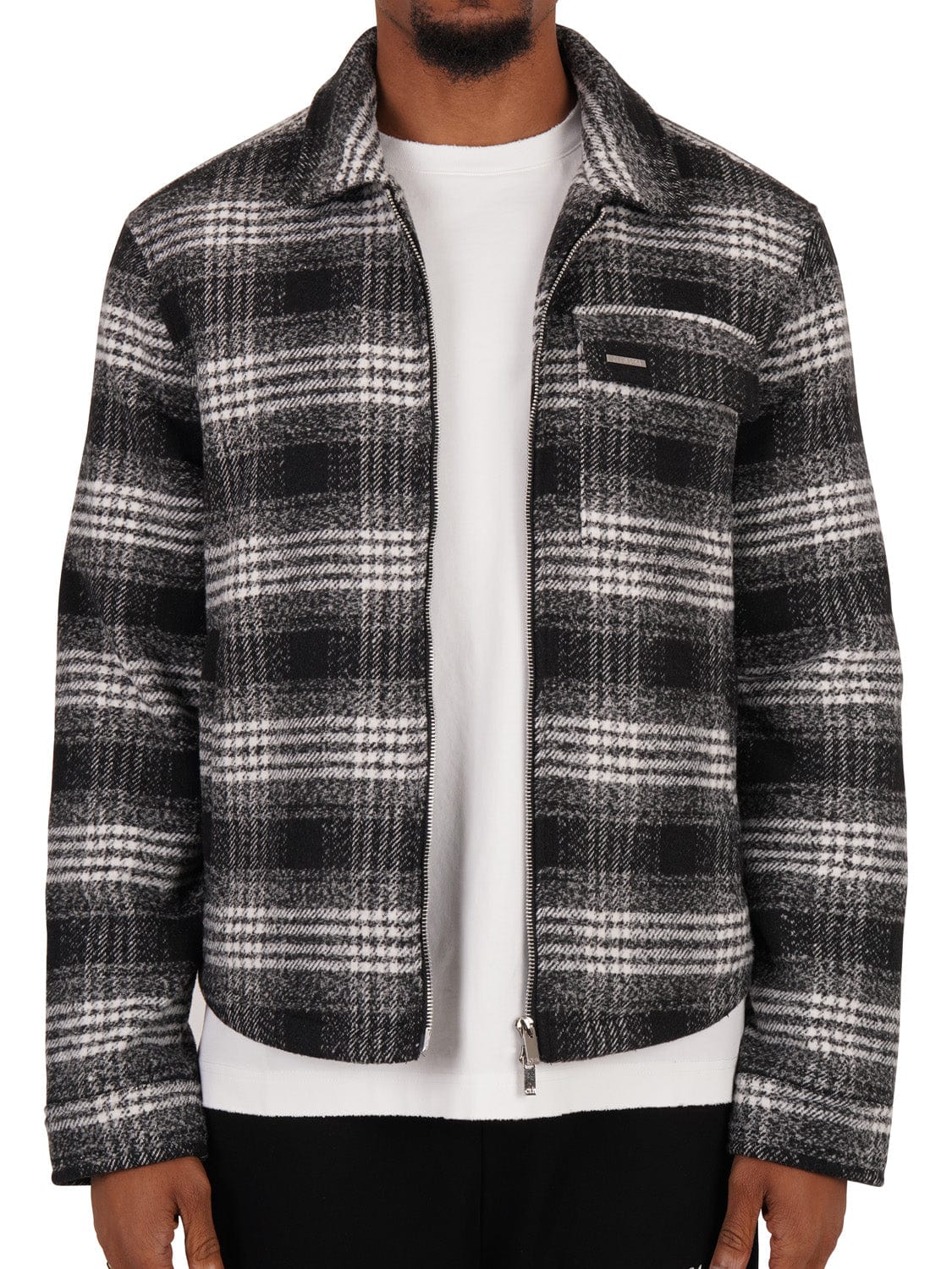 CLUB 1984. Club Checked Jacket - Black Outerwear