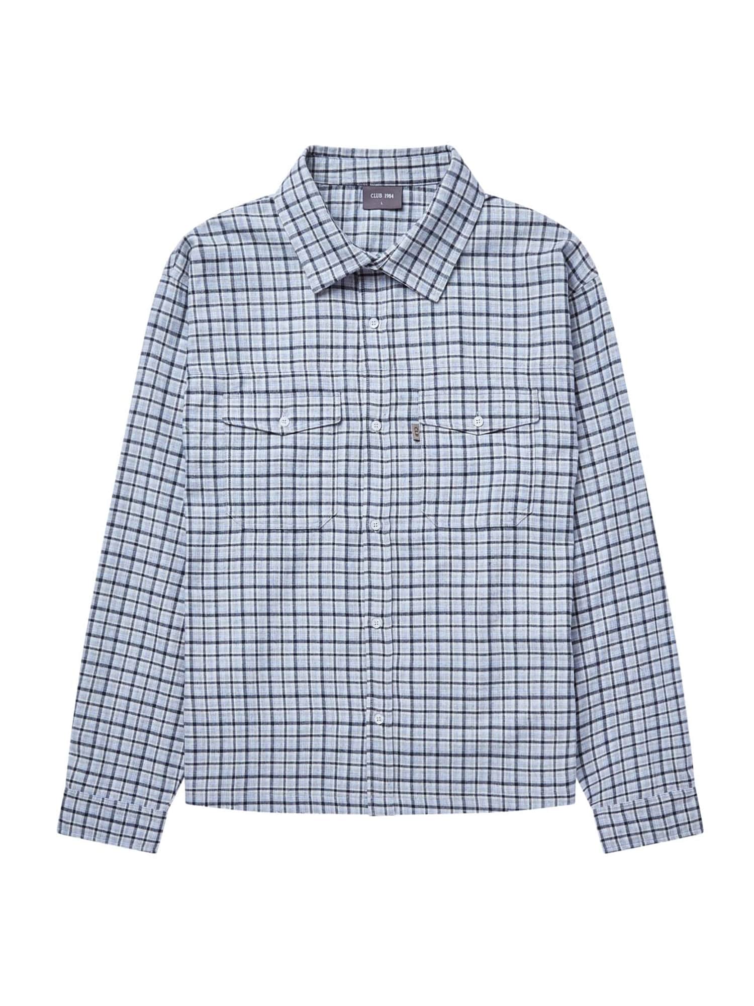 CLUB 1984. Club Checked LS Shirt - Blue Shirt