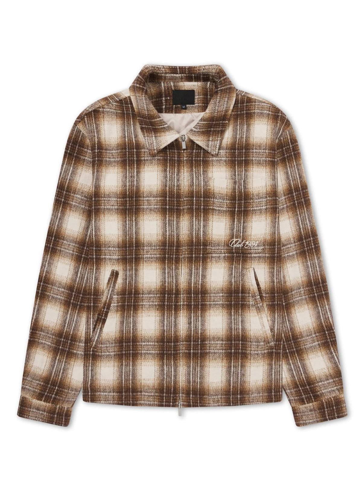 CLUB 1984. Club Checked Overshirt - Beige Shirt