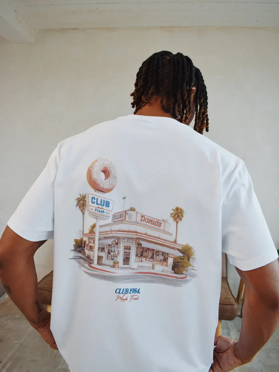 CLUB 1984. Club Donuts T-shirt - White T-Shirt