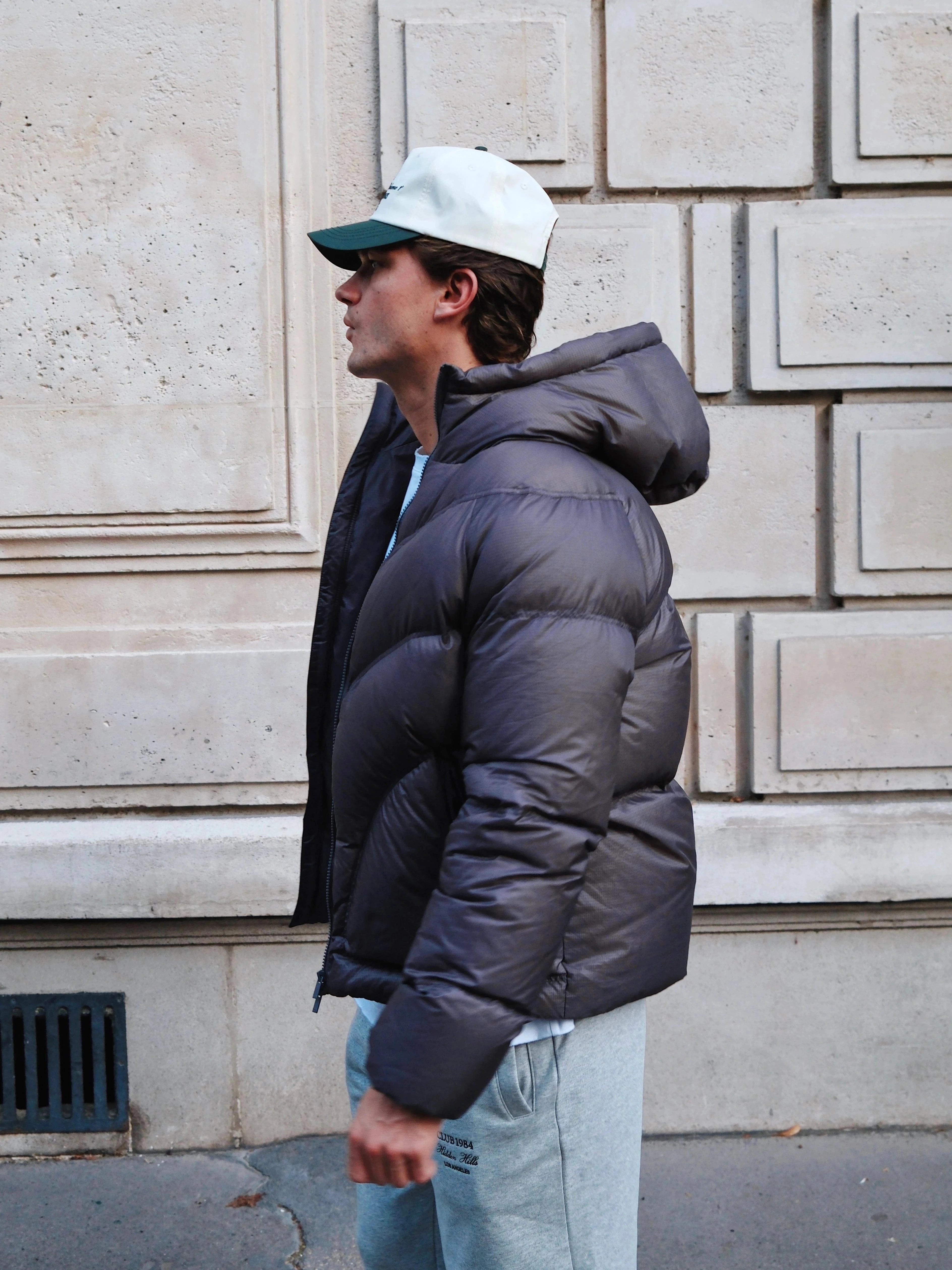 CLUB 1984. Club Down Puffer Jacket - Grey Outerwear