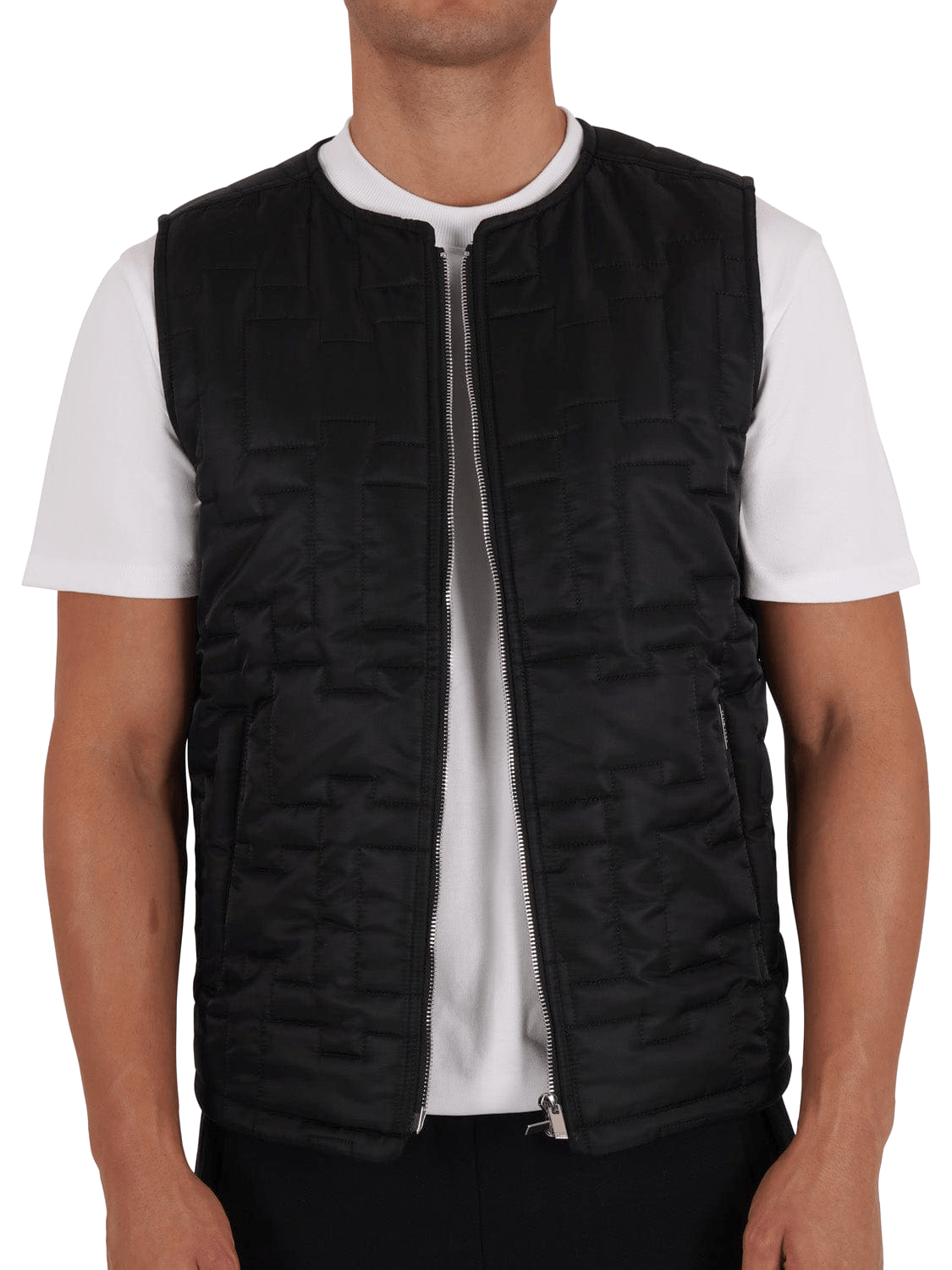 CLUB 1984. Club Quilted Gilet - Black Outerwear
