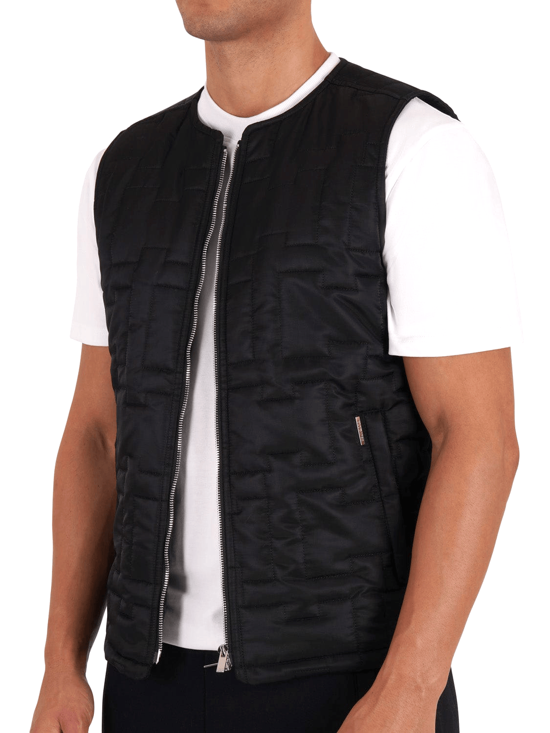 CLUB 1984. Club Quilted Gilet - Black Outerwear