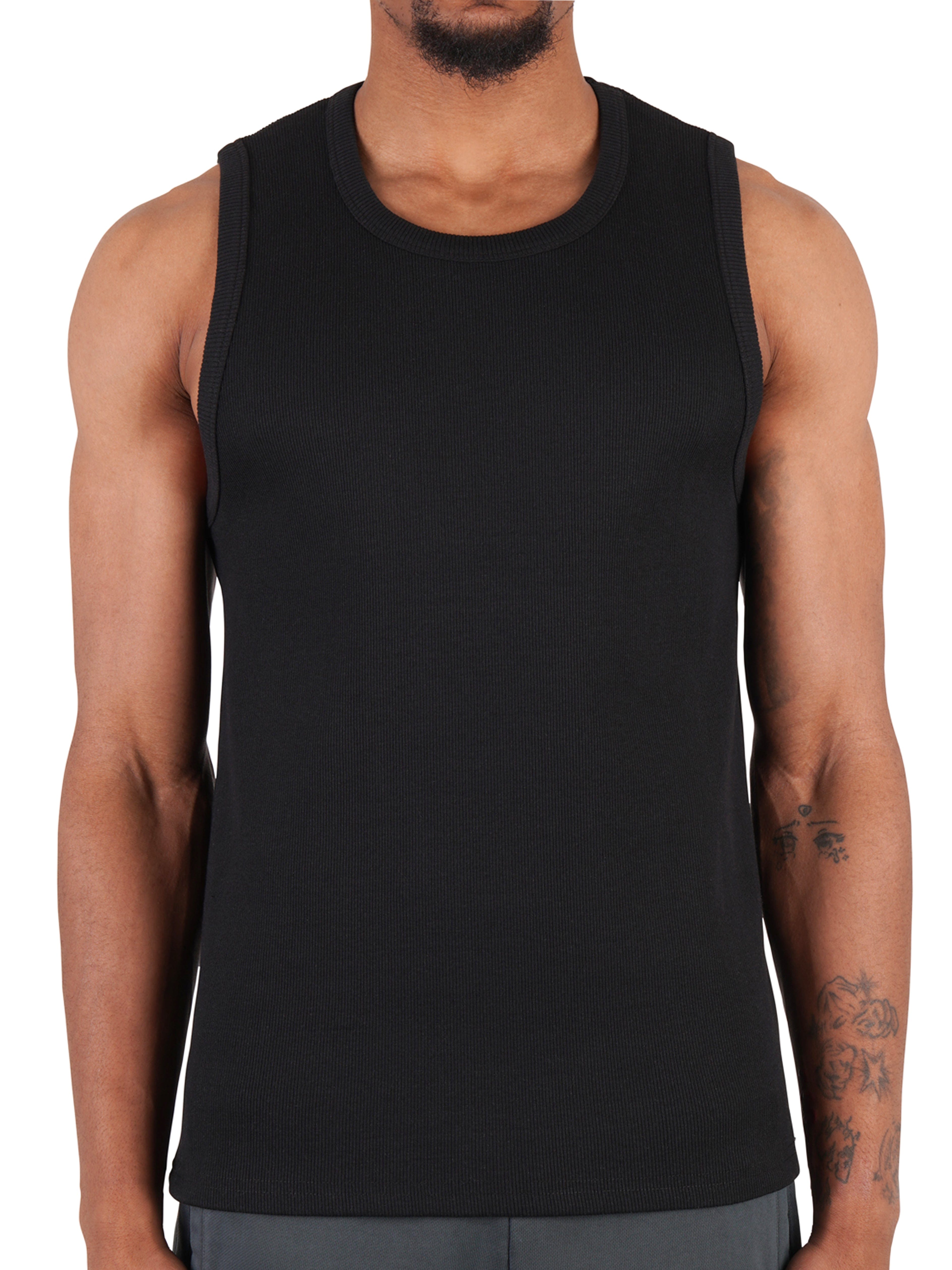 CLUB 1984. Club Ribbed Vest - Black Vest