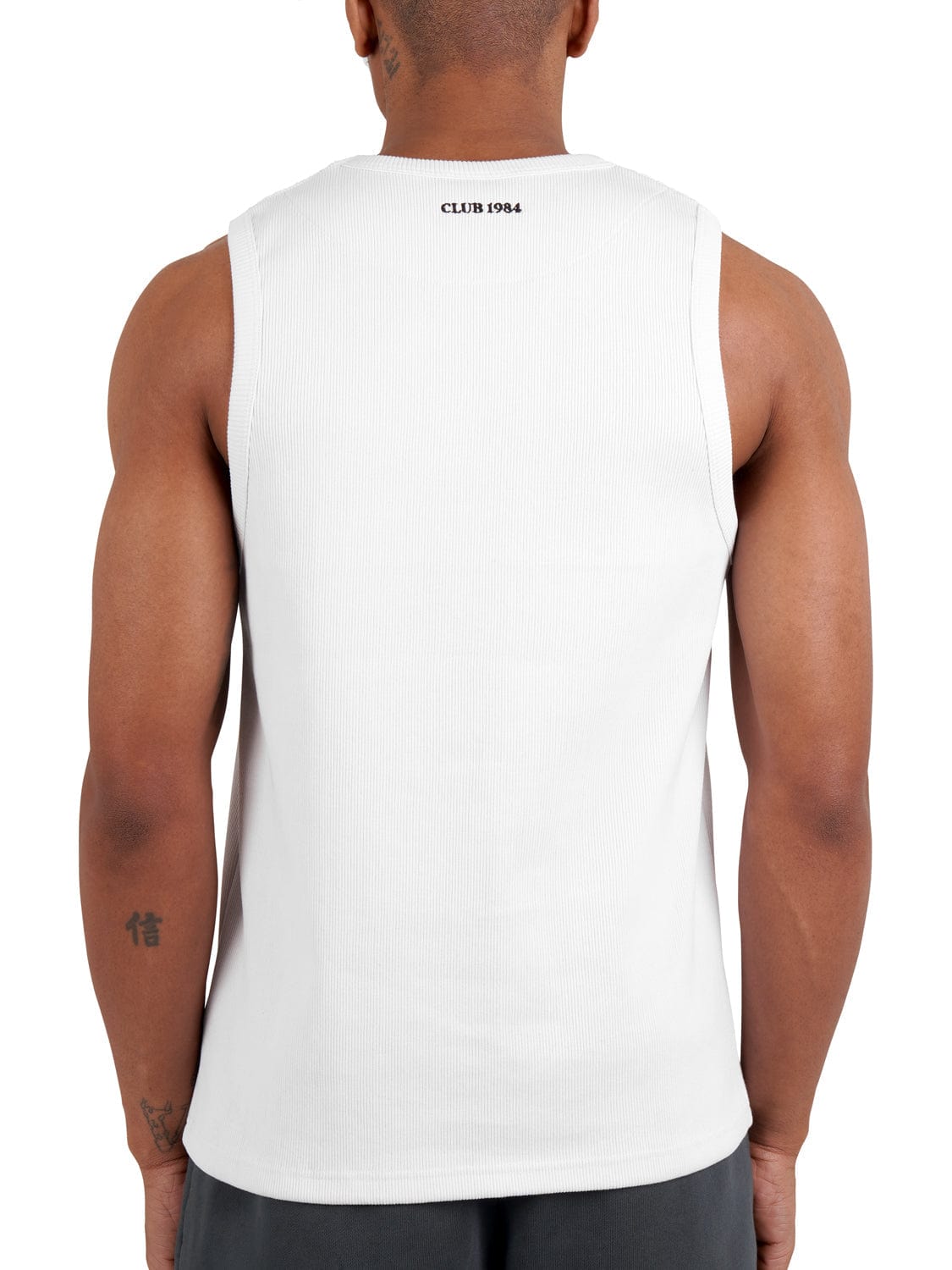 CLUB 1984. Club Ribbed Vest - White Vest