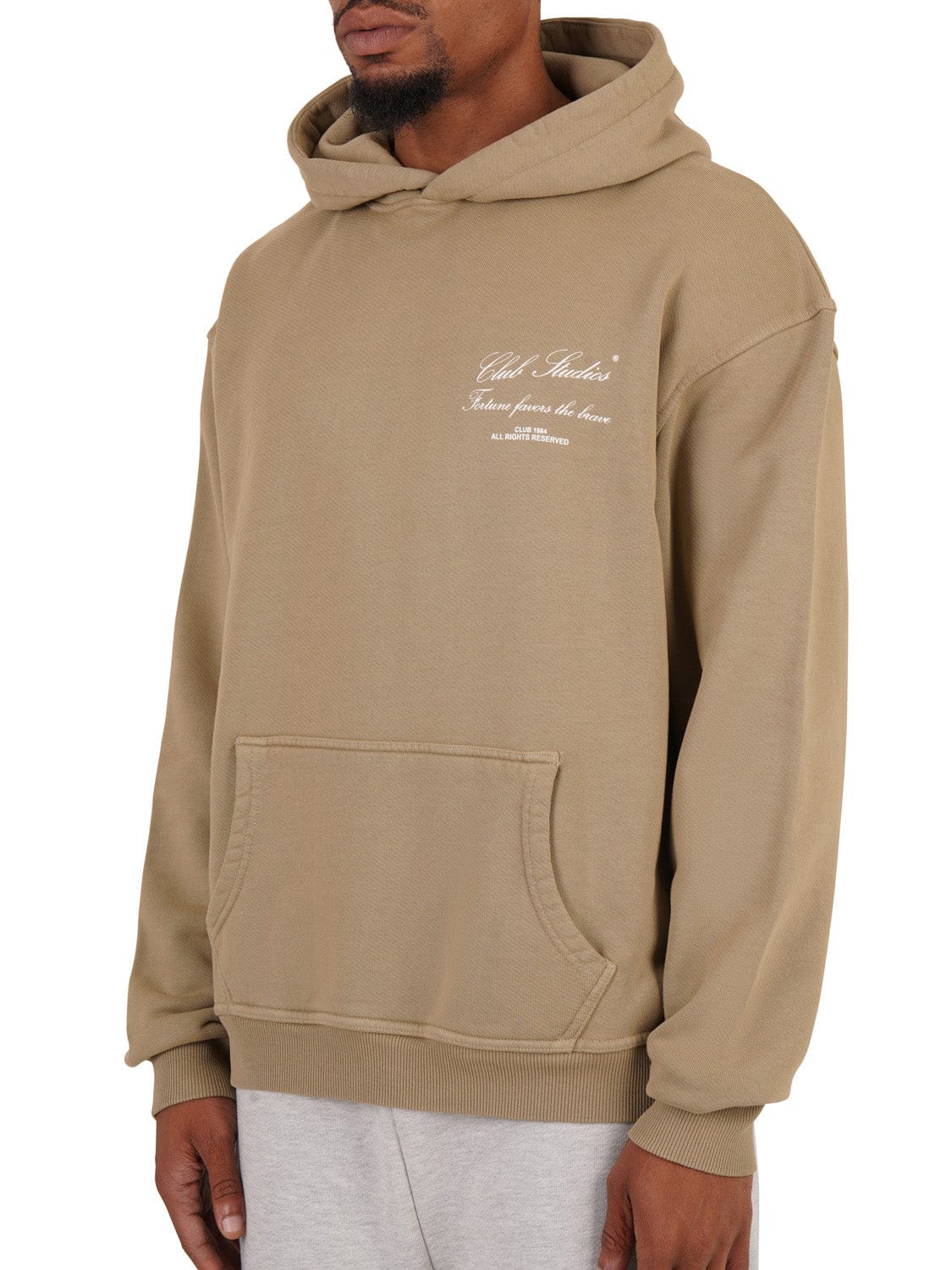 CLUB 1984. Club Studios Hoodie - Dark Taupe Hoodie
