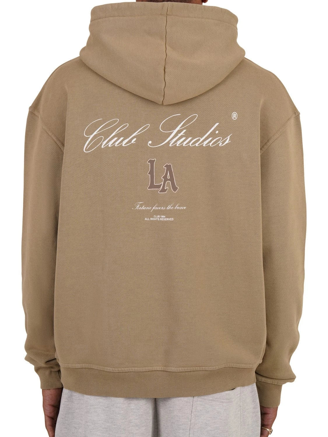CLUB 1984. Club Studios Hoodie - Dark Taupe Hoodie