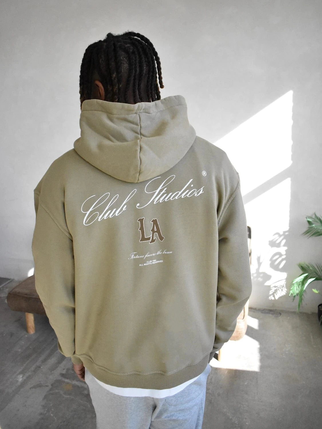 CLUB 1984. Club Studios Hoodie - Dark Taupe Hoodie