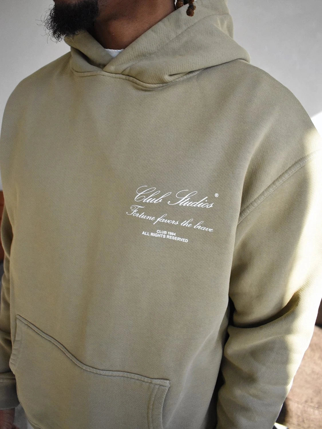 CLUB 1984. Club Studios Hoodie - Dark Taupe Hoodie