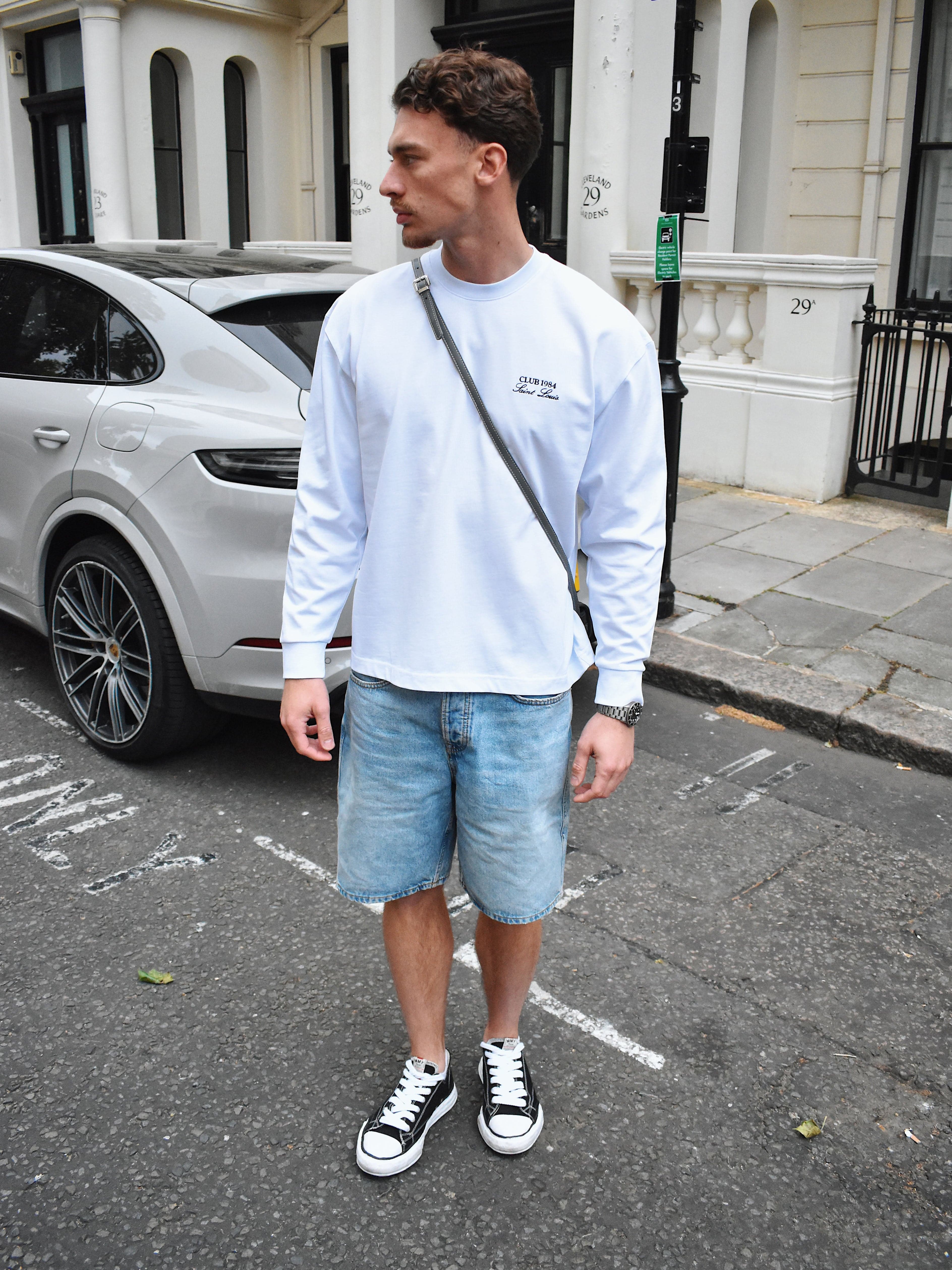 CLUB 1984. Essential Long Sleeve T-shirt - White T-Shirt