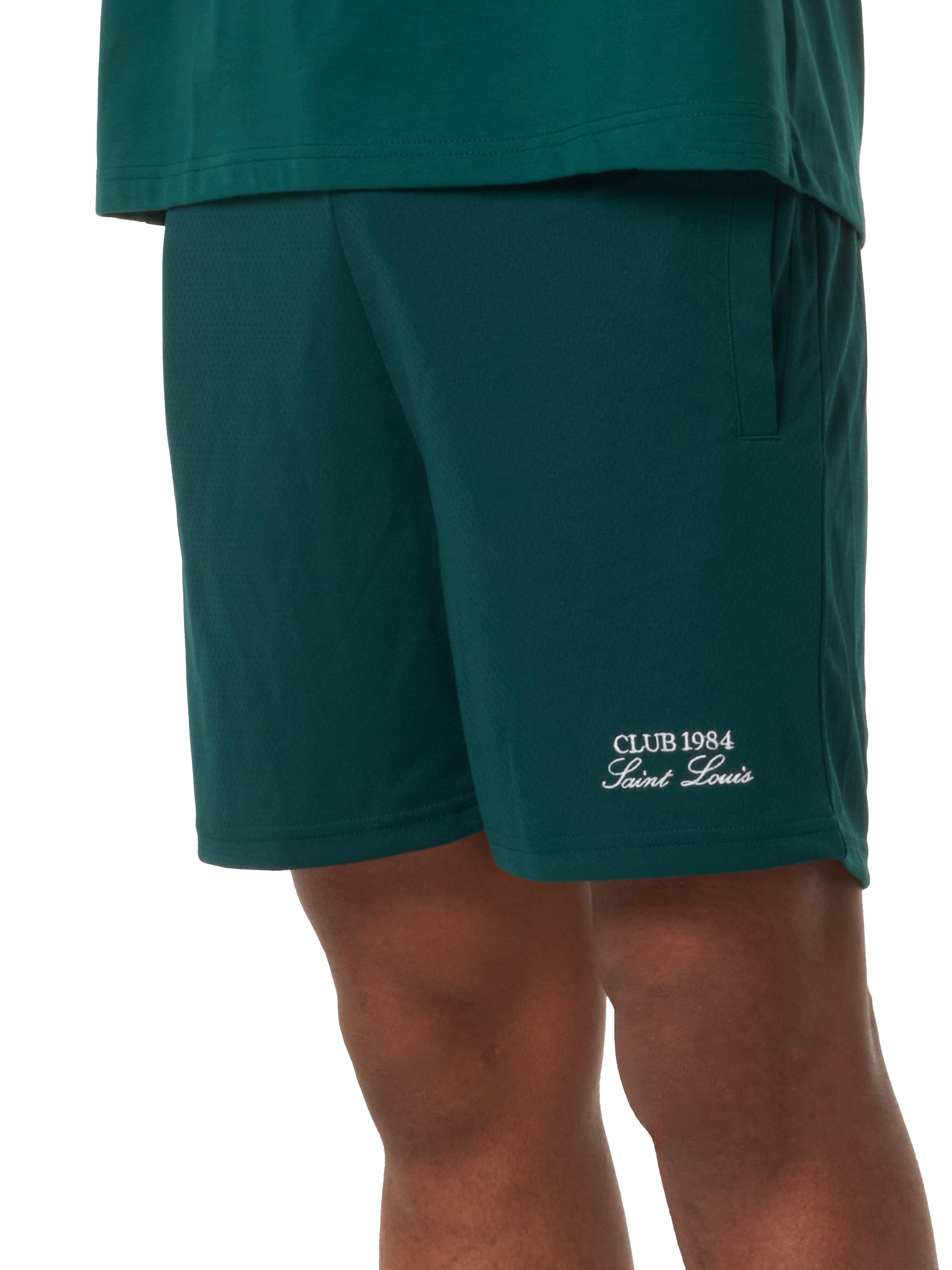 CLUB 1984. Essential Mesh Shorts - Forrest Green shorts