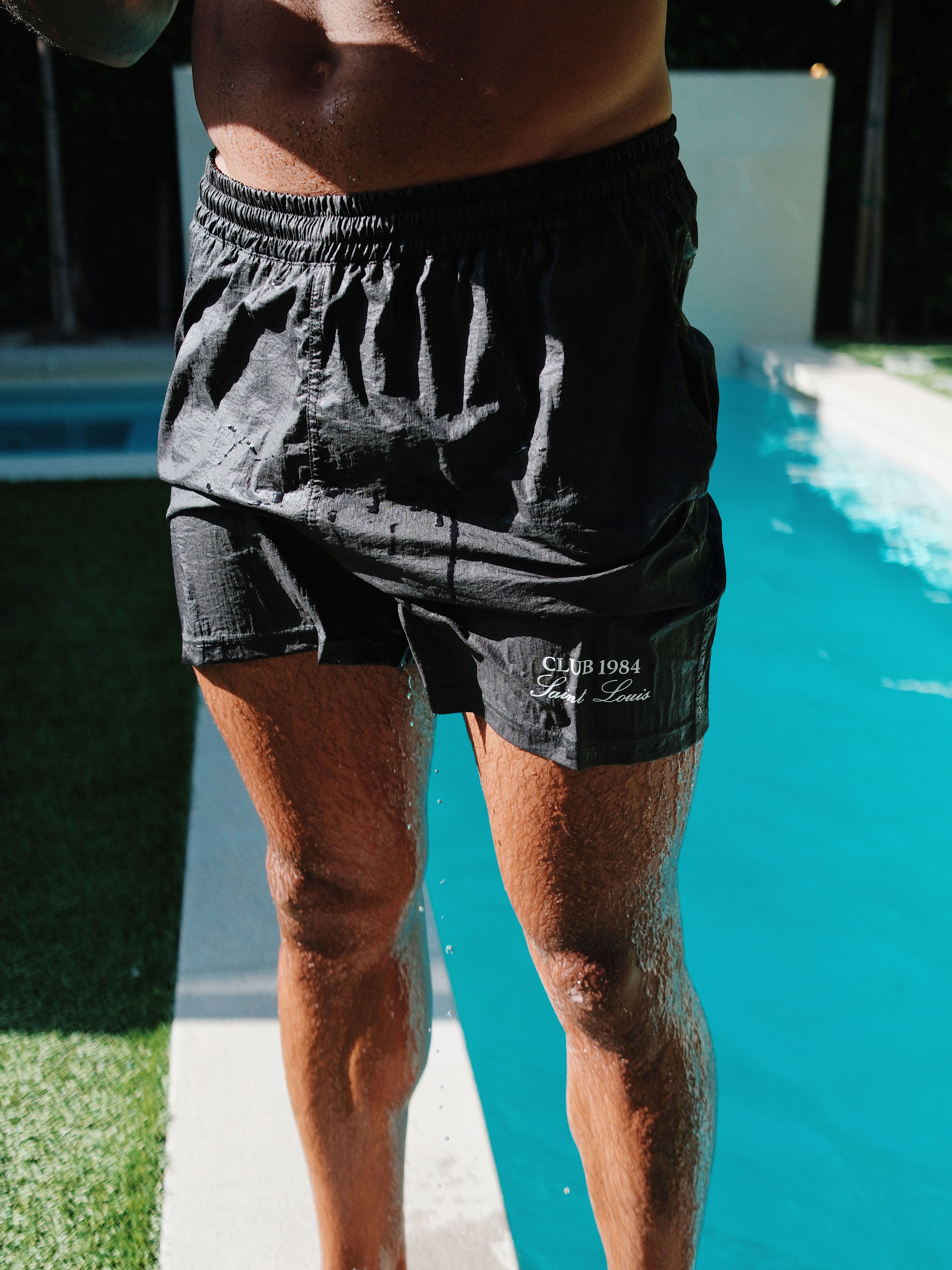CLUB 1984. Essential Swim Shorts - Black shorts