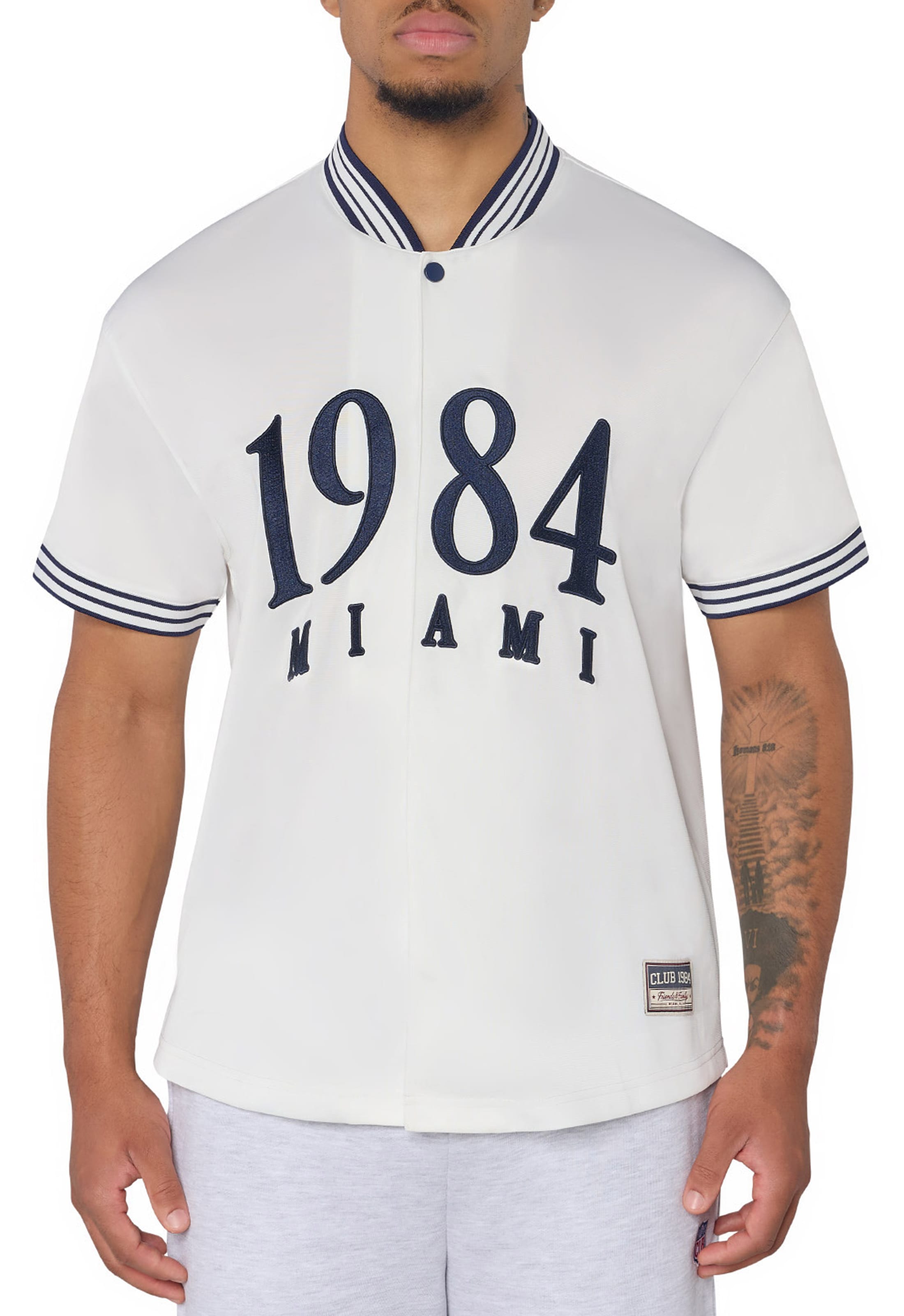 CLUB 1984. F&F Miami Baseball Jersey - Off White T-Shirt