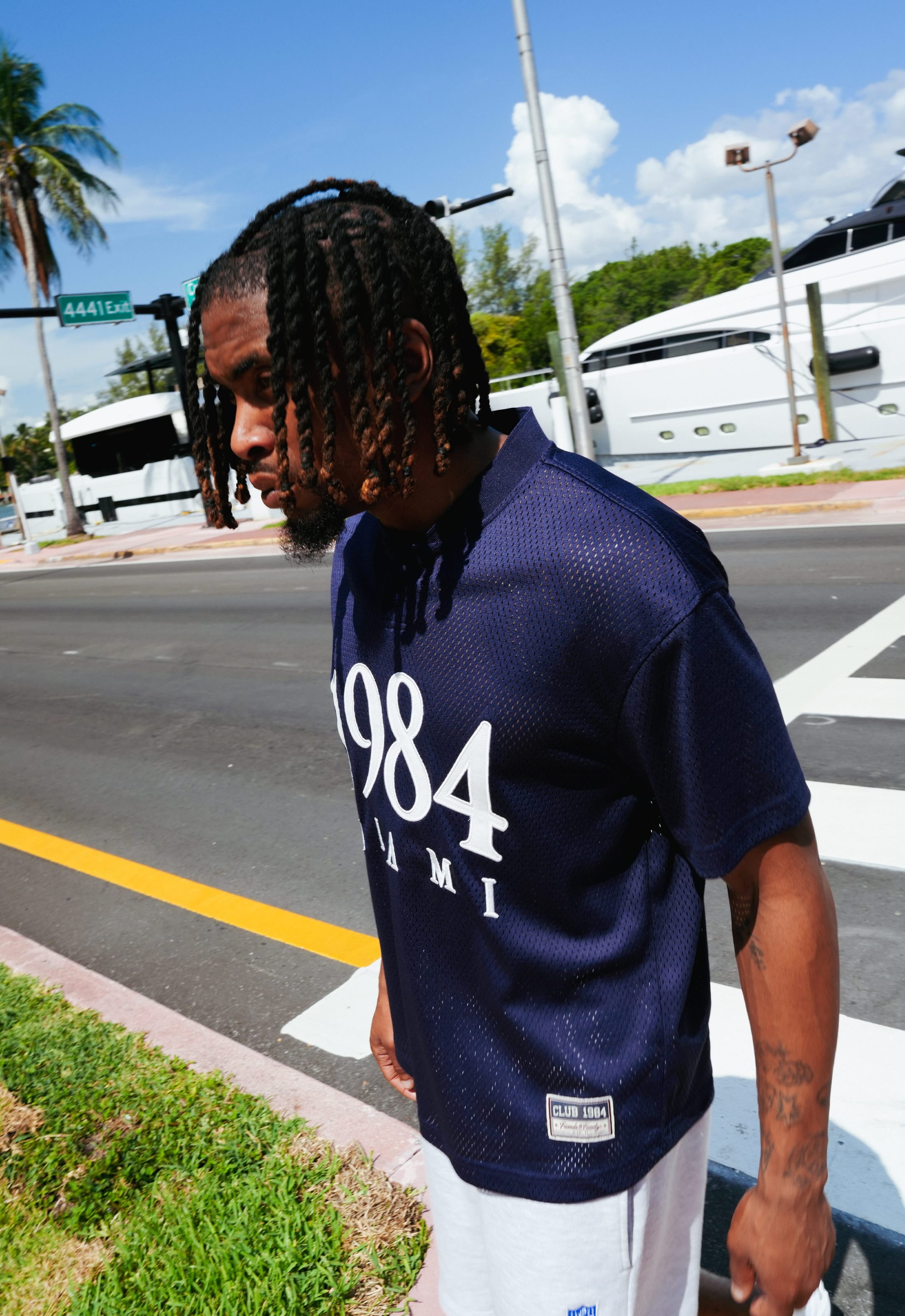 CLUB 1984. F&F Miami Baseball T-shirt - Navy T-Shirt