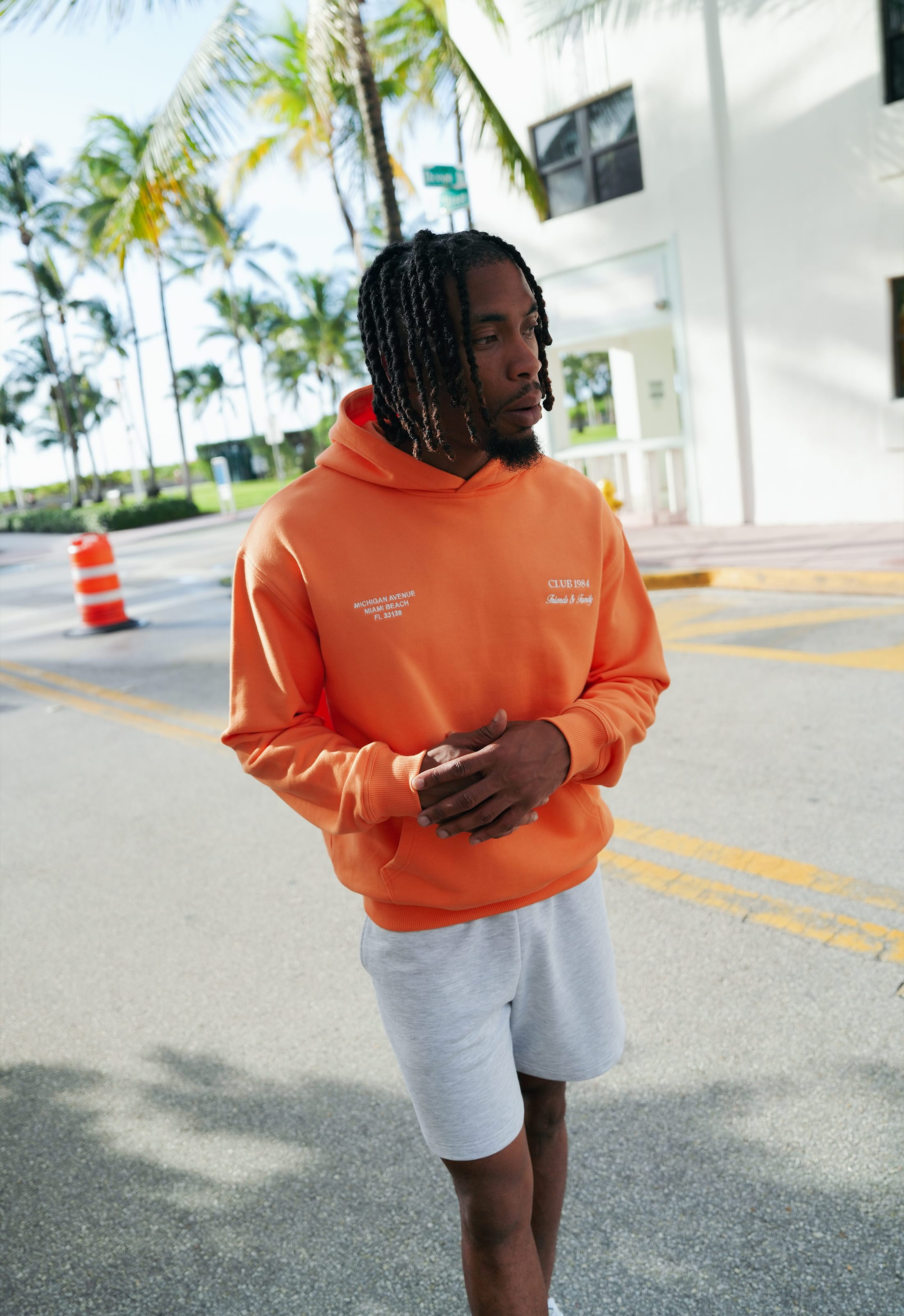 CLUB 1984. F&F Miami Hoodie - Orange Hoodie