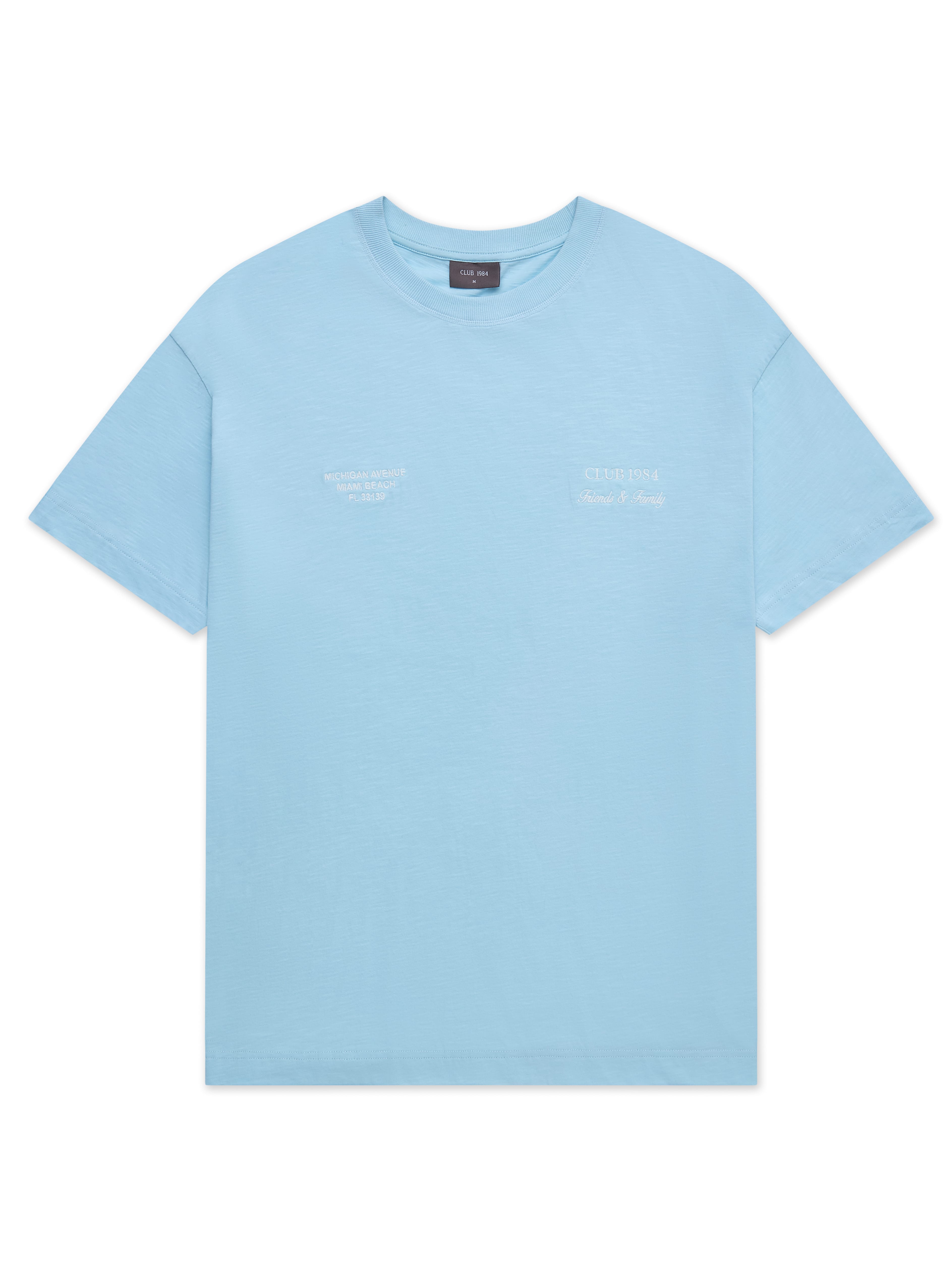 CLUB 1984. F&F Miami T-shirt - Light Blue T-Shirt
