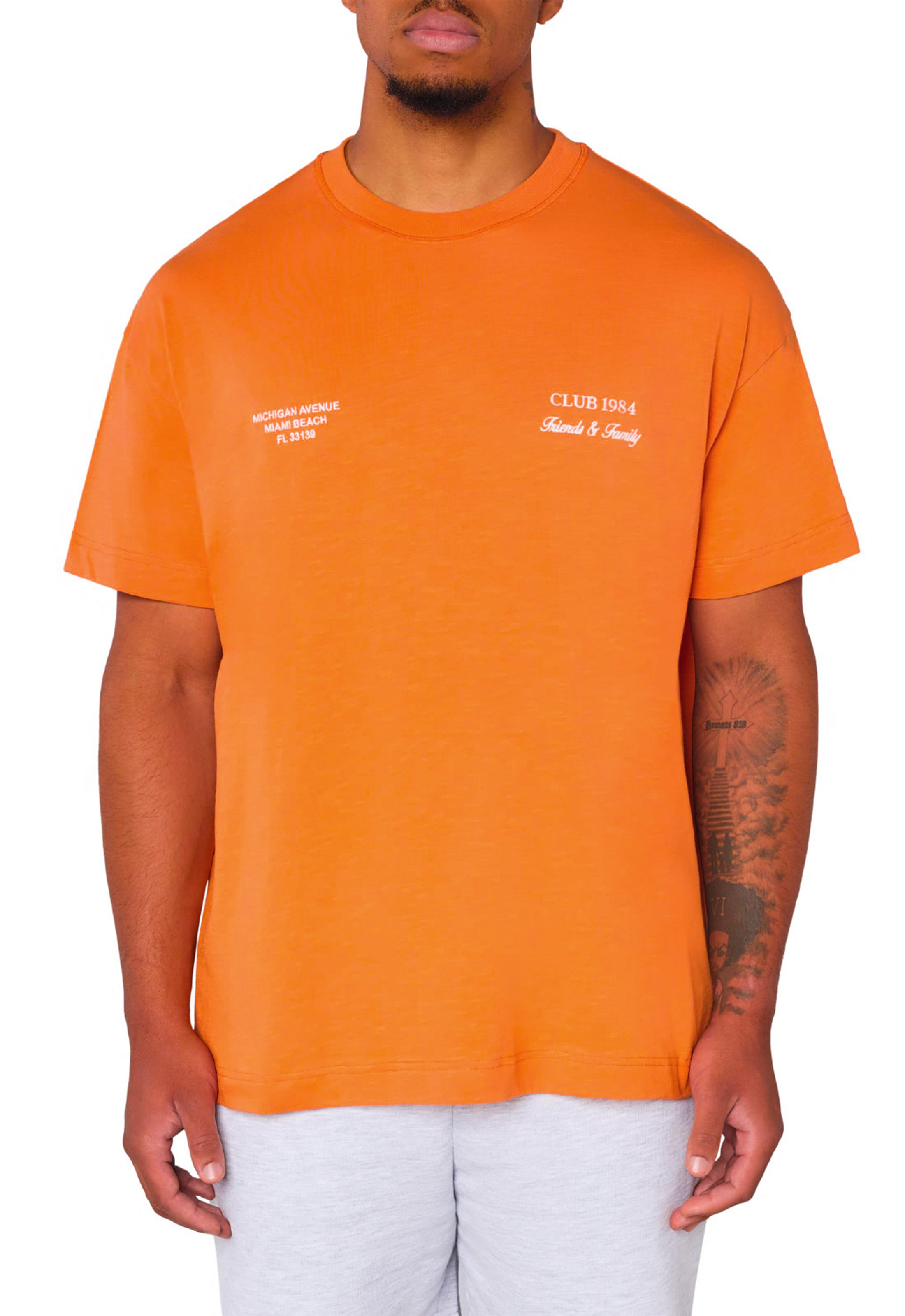 CLUB 1984. F&F Miami T-shirt - Orange T-Shirt