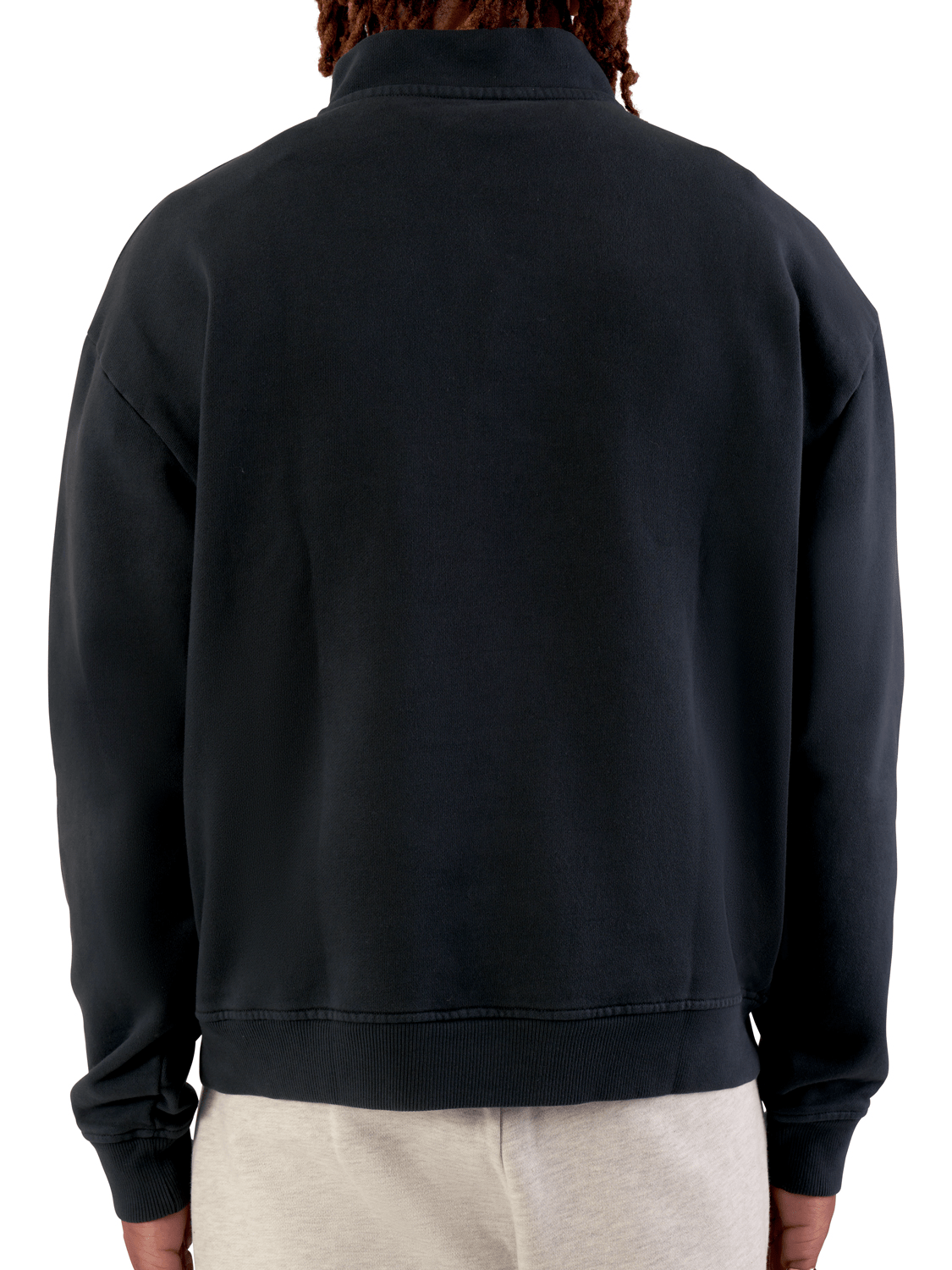 CLUB 1984. F&F Saint Louis 1/4 Zip - Washed Black 1/4 zip