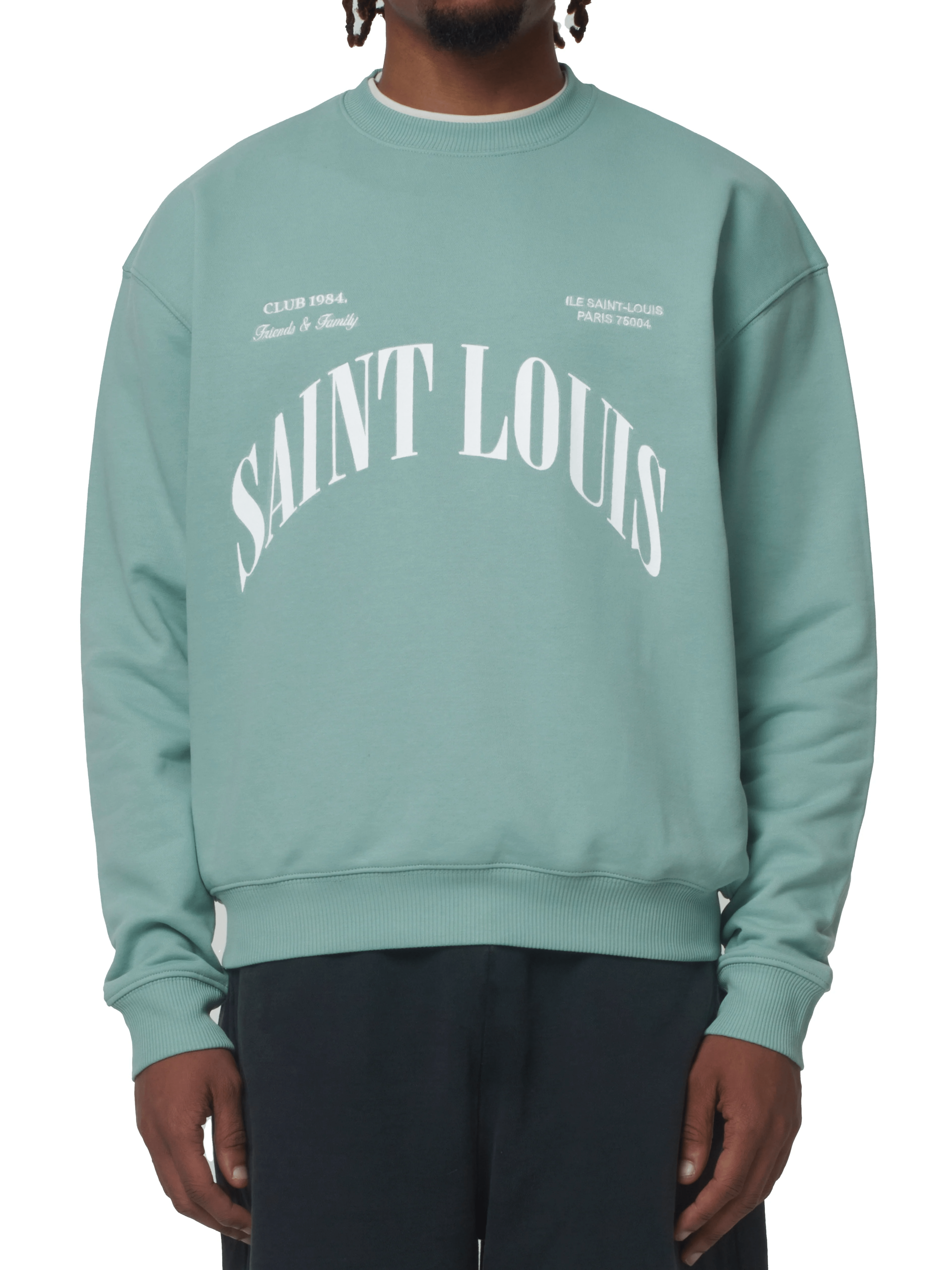 CLUB 1984. F&F Saint Louis Sweatshirt - Teal Sweatshirt